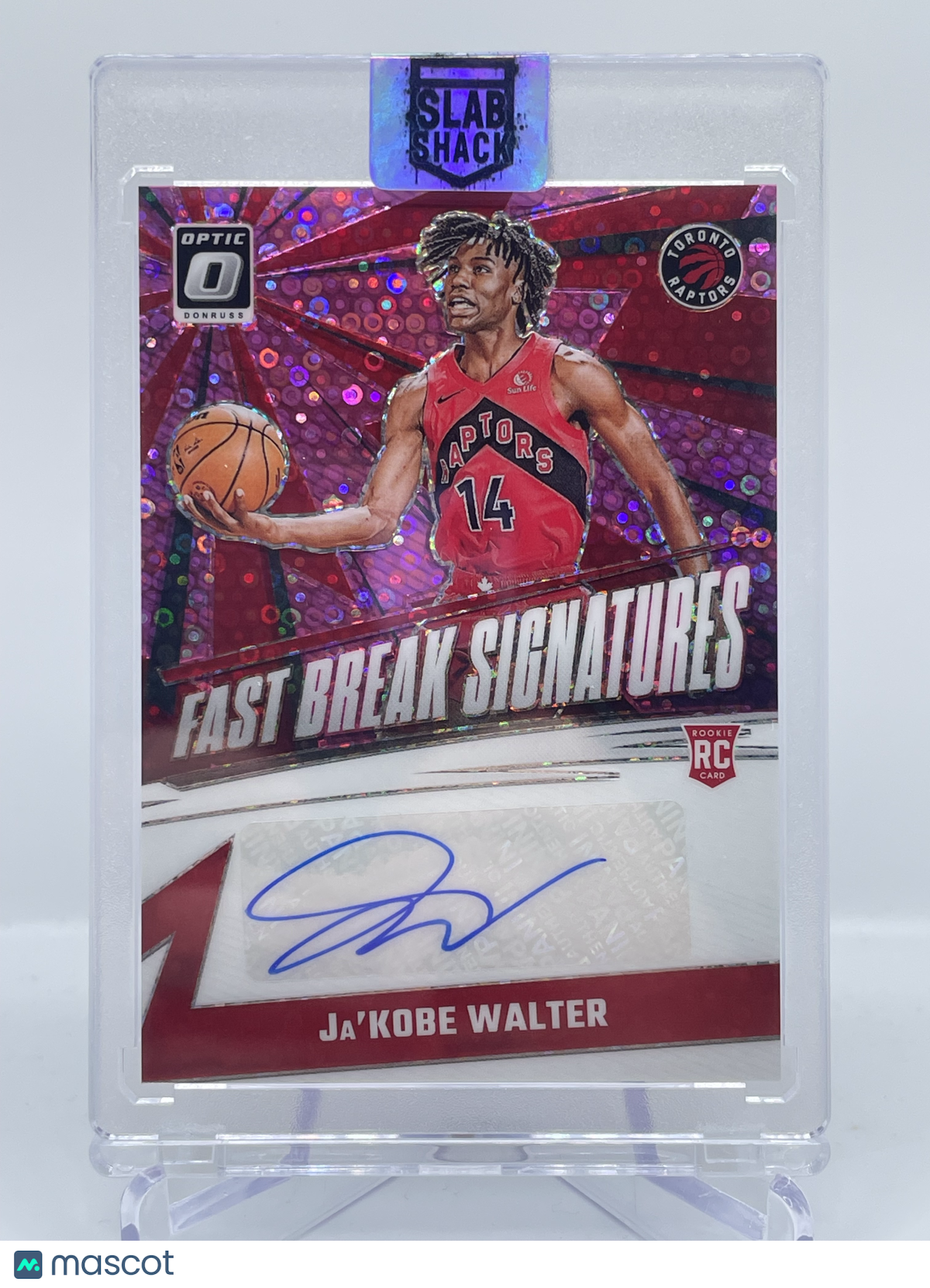 2024 OPTIC JAKOBE WALTER ROOKIE FAST BREAK SIGNATURES PINK FAST BREAK /25