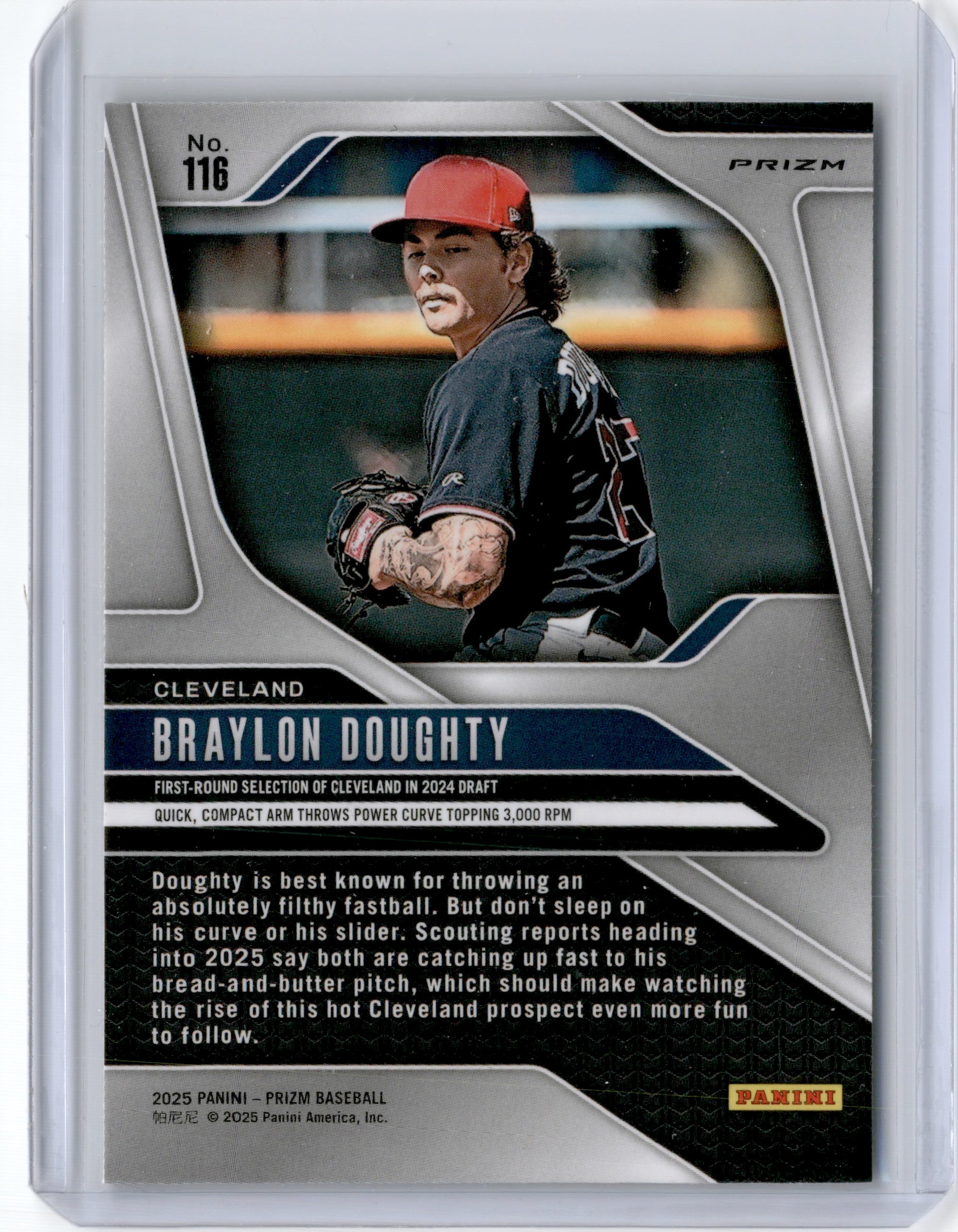 2025 PRIZM BRAYLON DOUGHTY BLACK RED SNAKESKIN