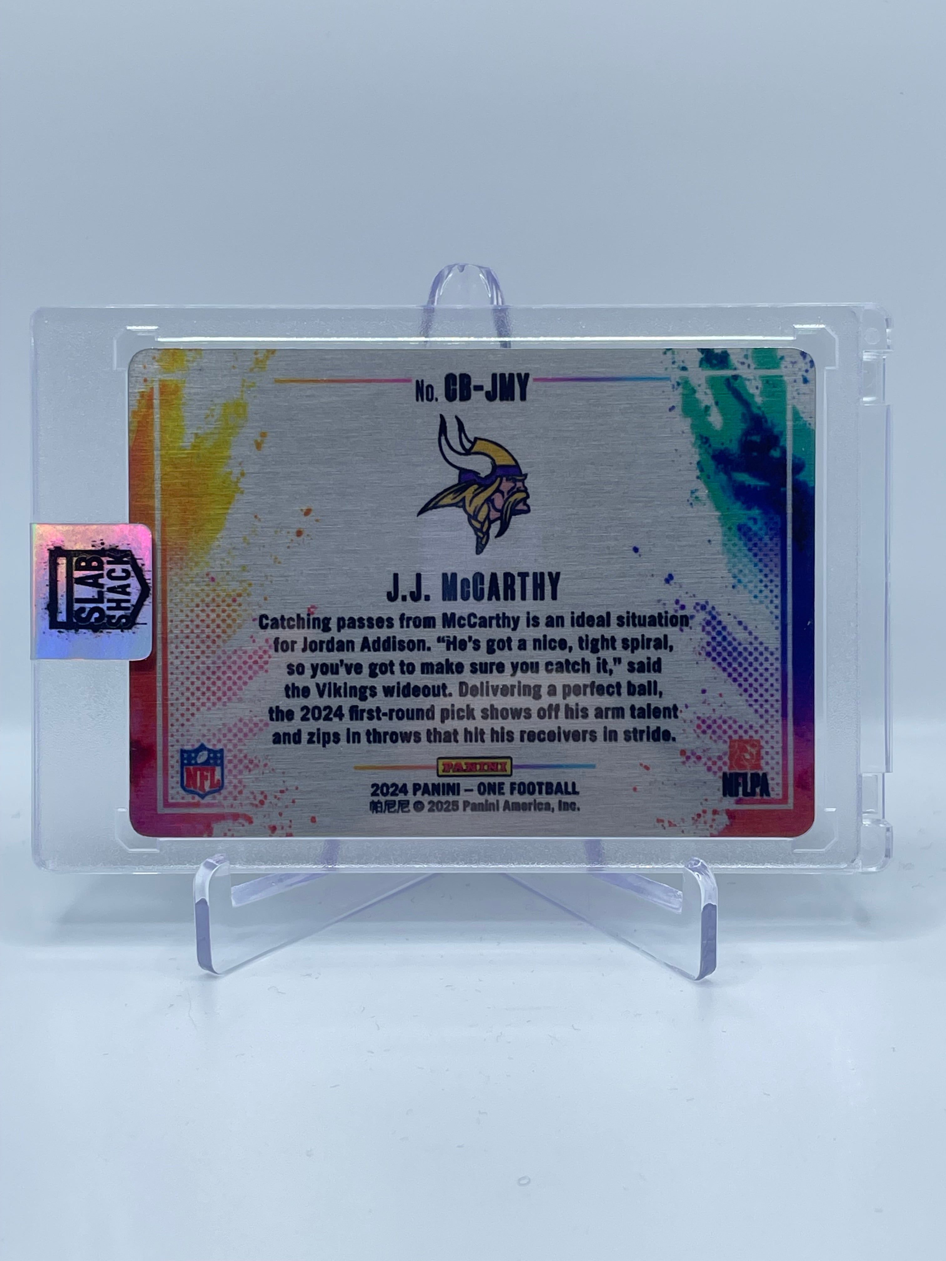 2024 ONE JJ MCCARTHY COLOR BLAST RC ROOKIE