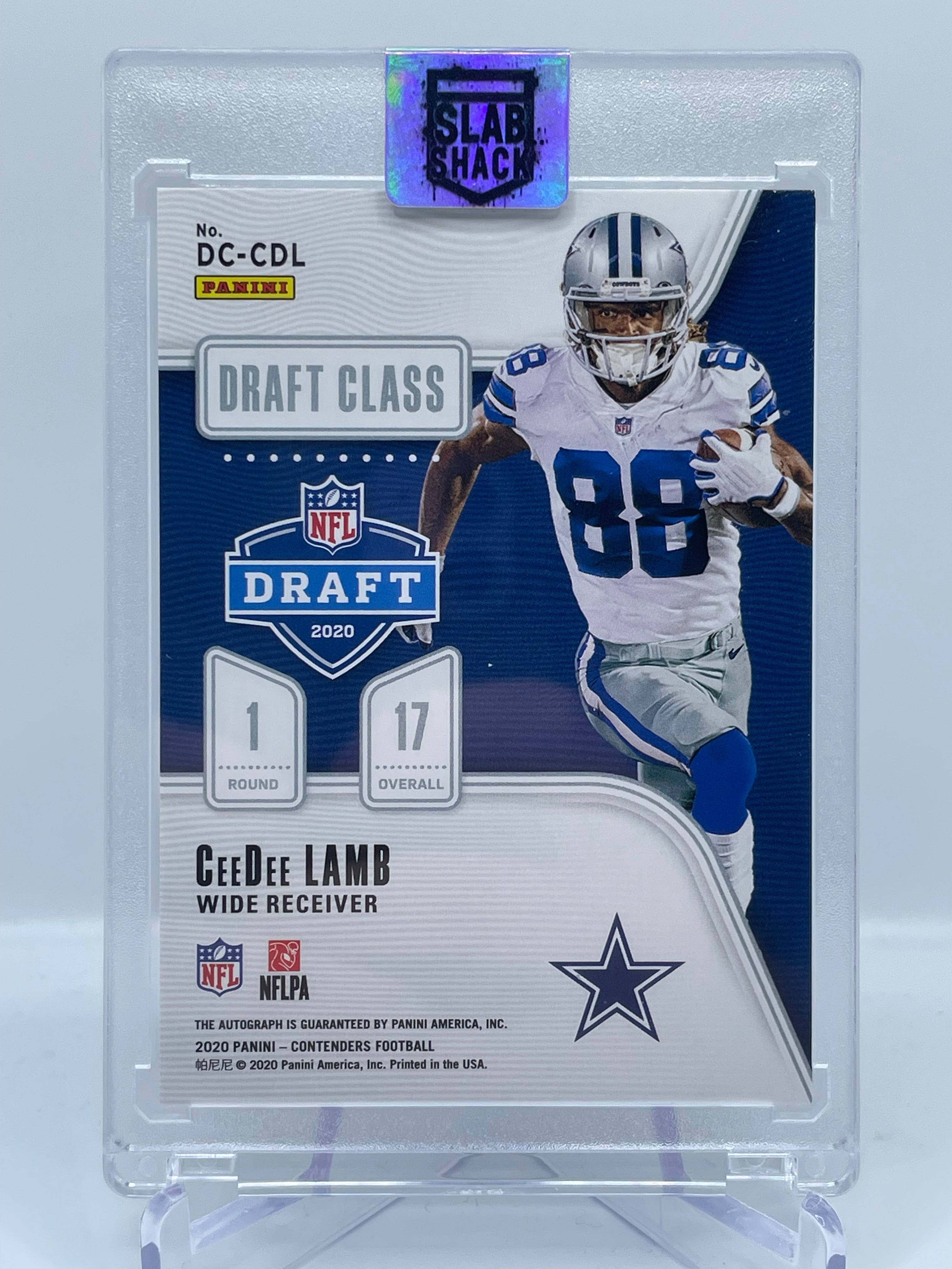 2020 CONTENDERS CEEDEE LAMB DRAFT CLASS ROOKIE AUTO RC /88