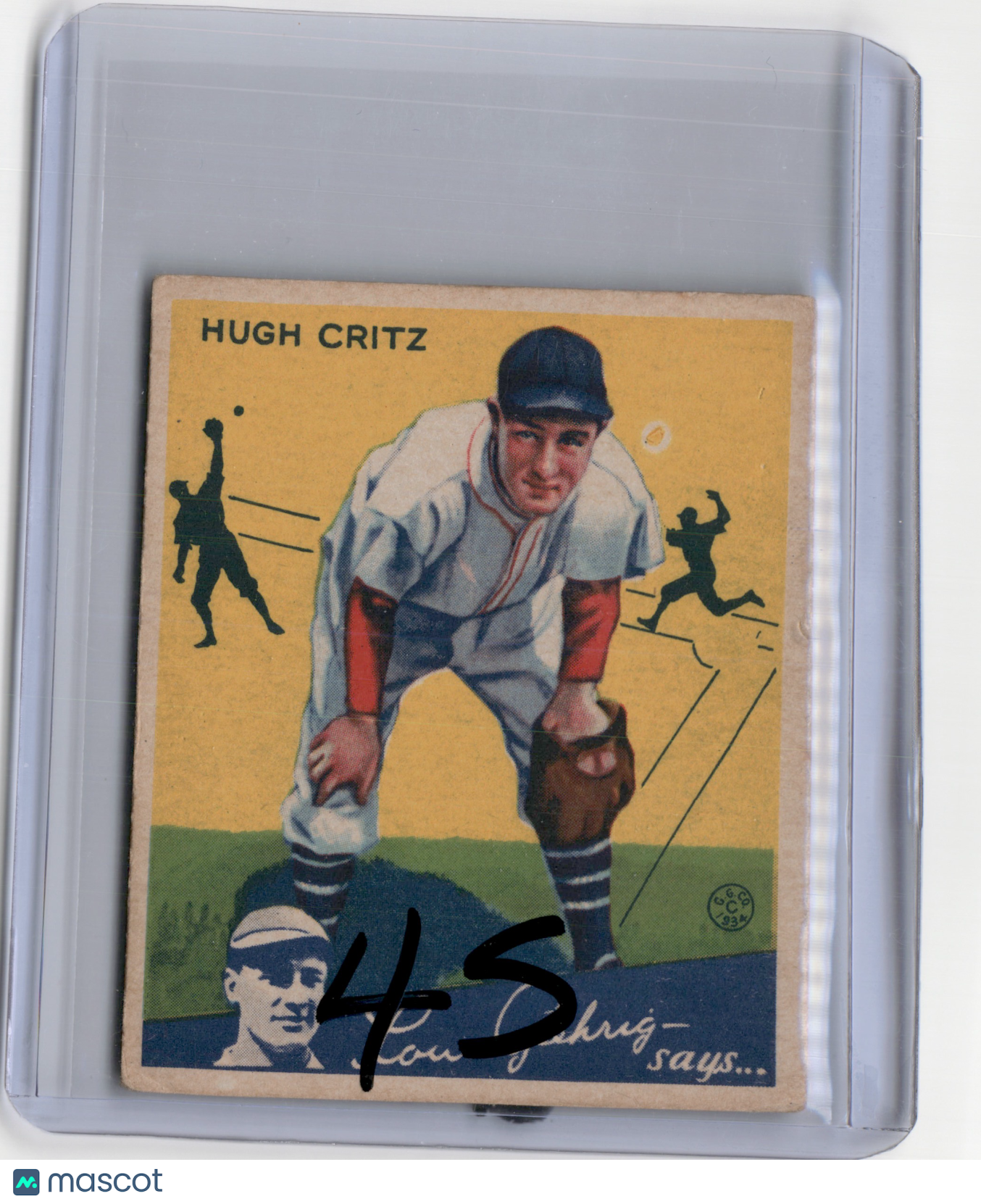 1934 GOUDEY HUGH CRITZ #17