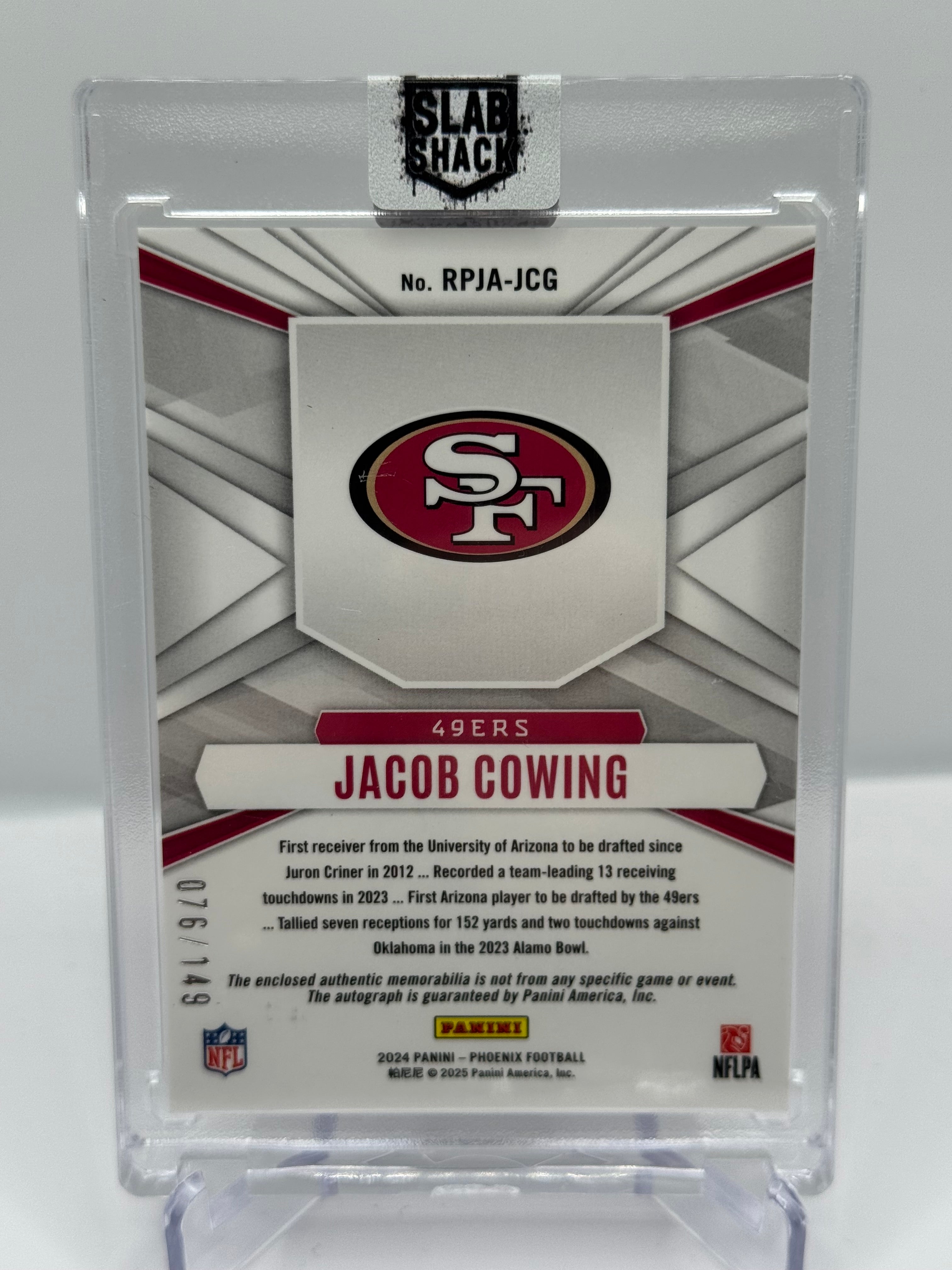 2024 PHOENIX JACOB COWING ROOKIE PHENOM RPA /149