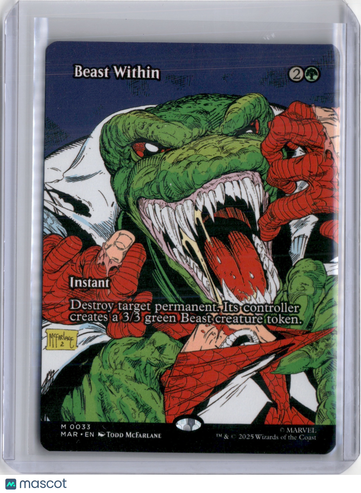 2025 MARVEL'S SPIDERMAN BEAST WITHIN MYTHIC RARE