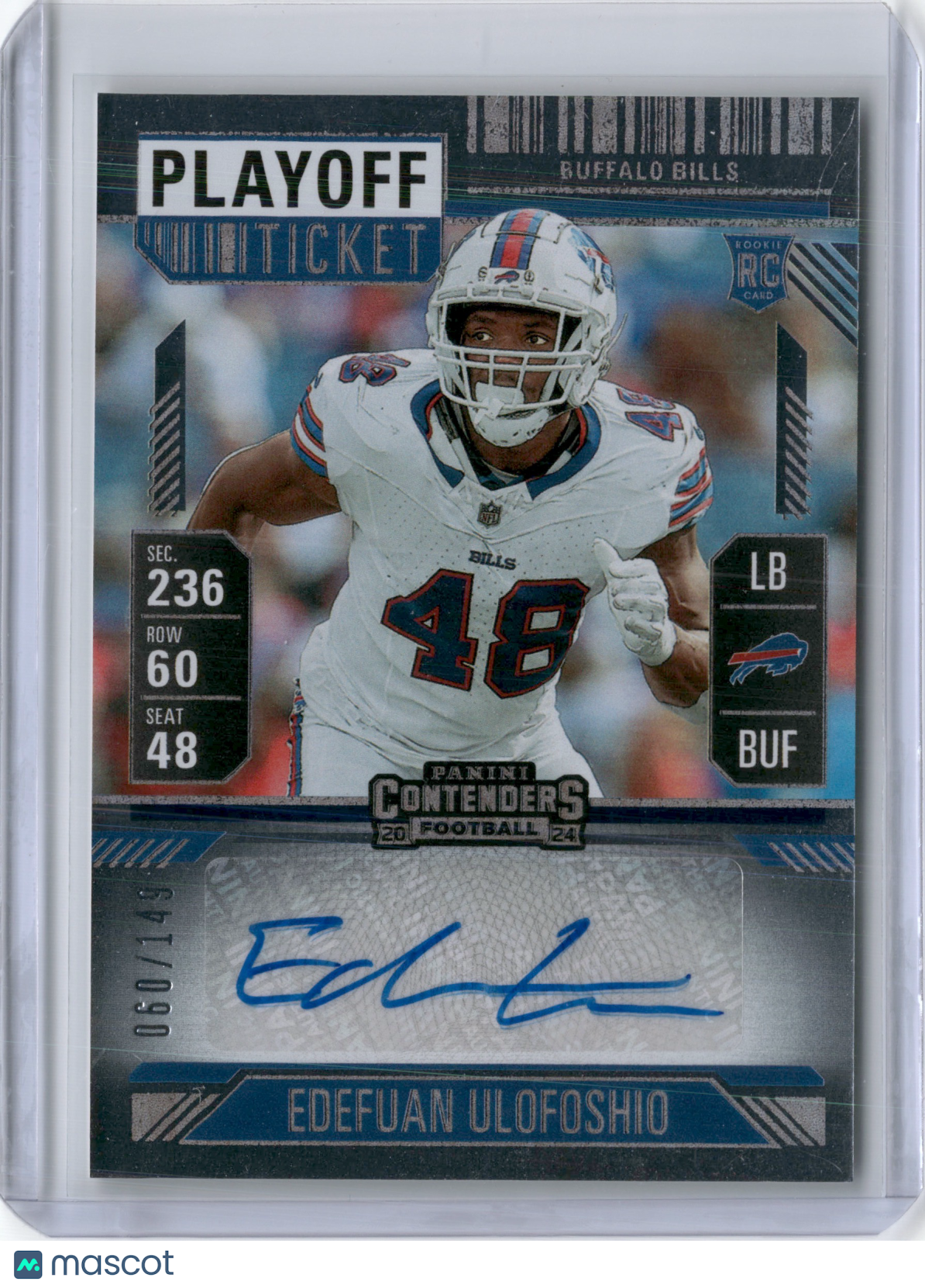 2024 EDEFUAN ULOFOSHIO CONTENDERS ROOKIE TICKET AUTO RC /149