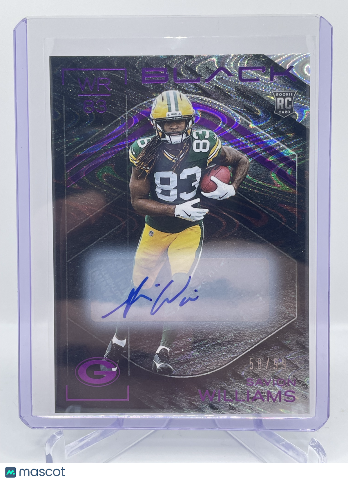 2025 BLACK SAVION WILLIAMS ROOKIE AUTOGRAPH PURPLE SWIRL /99