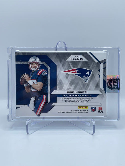 2021 XR MAC JONES ROOKIE XCELLENCE RPA PATCH AUTO /25