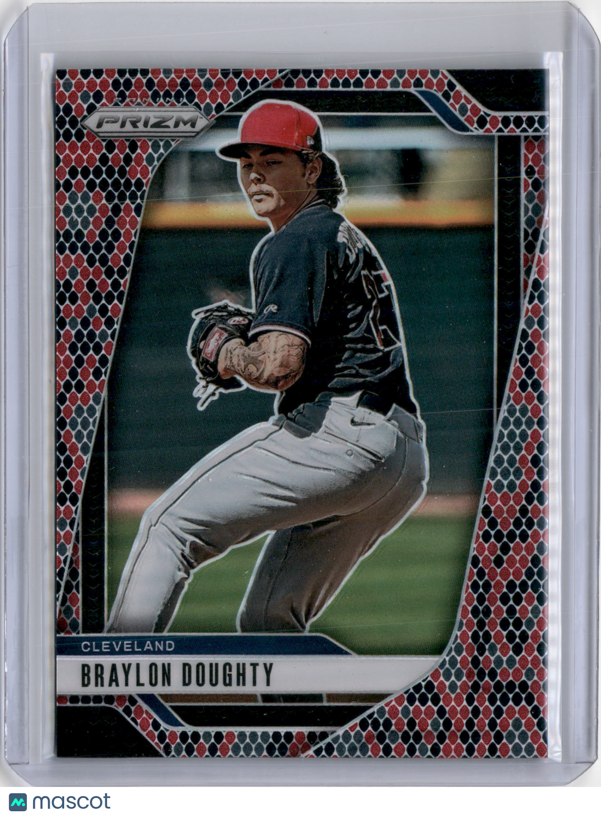 2025 PRIZM BRAYLON DOUGHTY BLACK RED SNAKESKIN