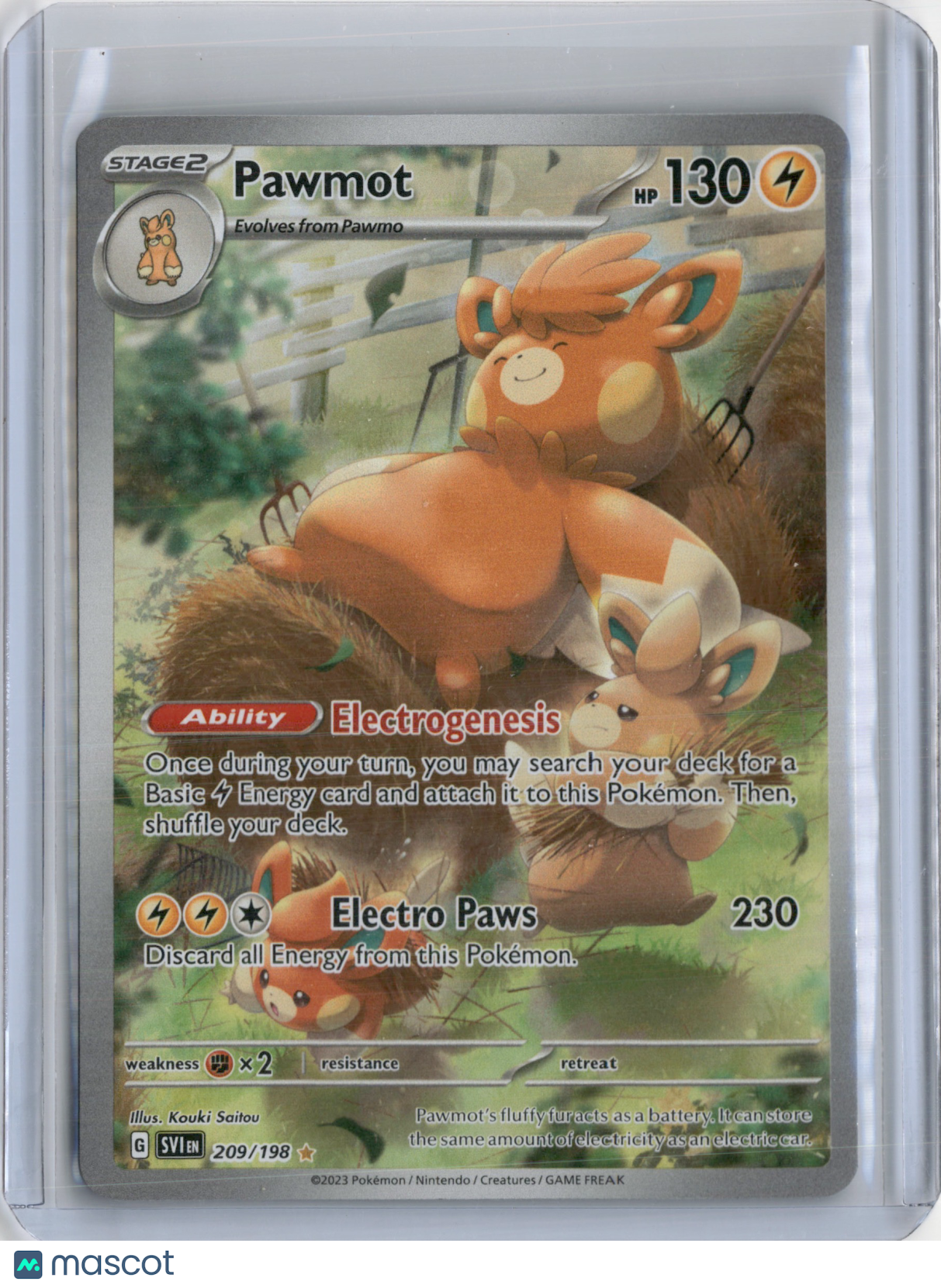 2023 SCARLET & VIOLET PAWMOT ILLUSTRATION RARE #209/198