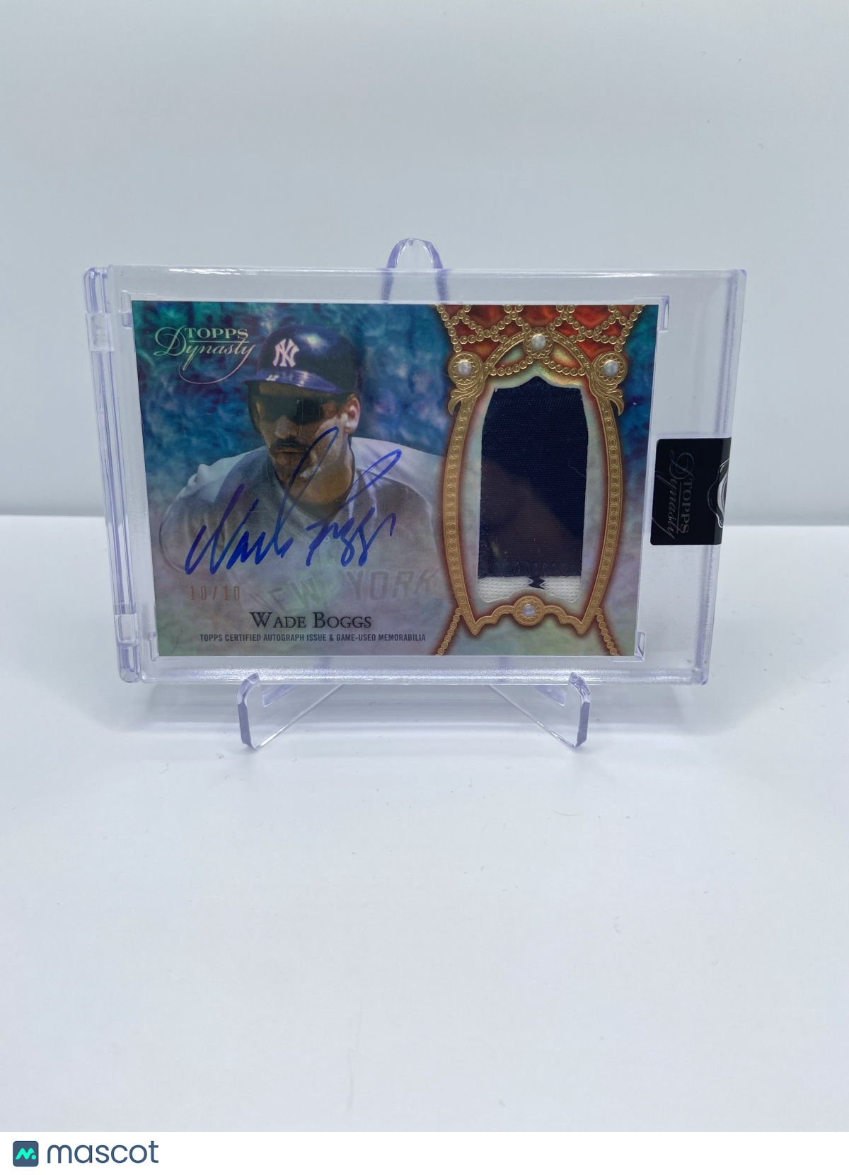 2022 TOPPS DYNASTY WADE BOGGS PATCH AUTO /10