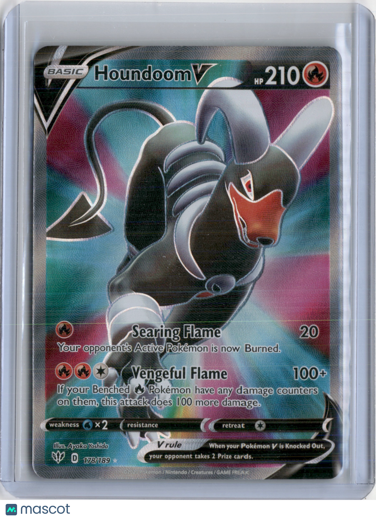 2020 DARKNESS ABLAZE HOUNDOOM V ULTRA RARE #178/189