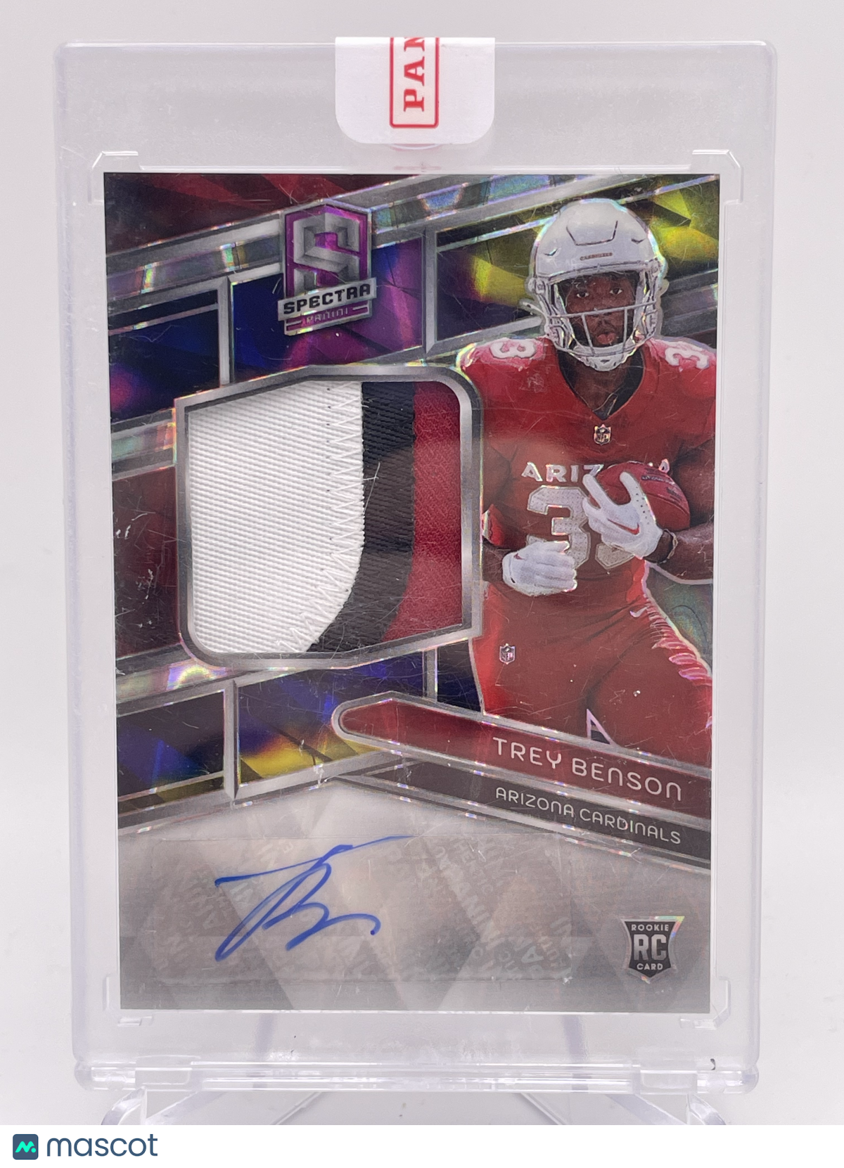 2024 PANINI SPECTRA TREY BENSON ROOKIE PATCH PRIZM AUTO RC /70