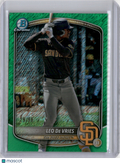 2025 BOWMAN CHROME LEO DE VRIES PROSPECT GREEN SHIMMER REFRACTOR /99
