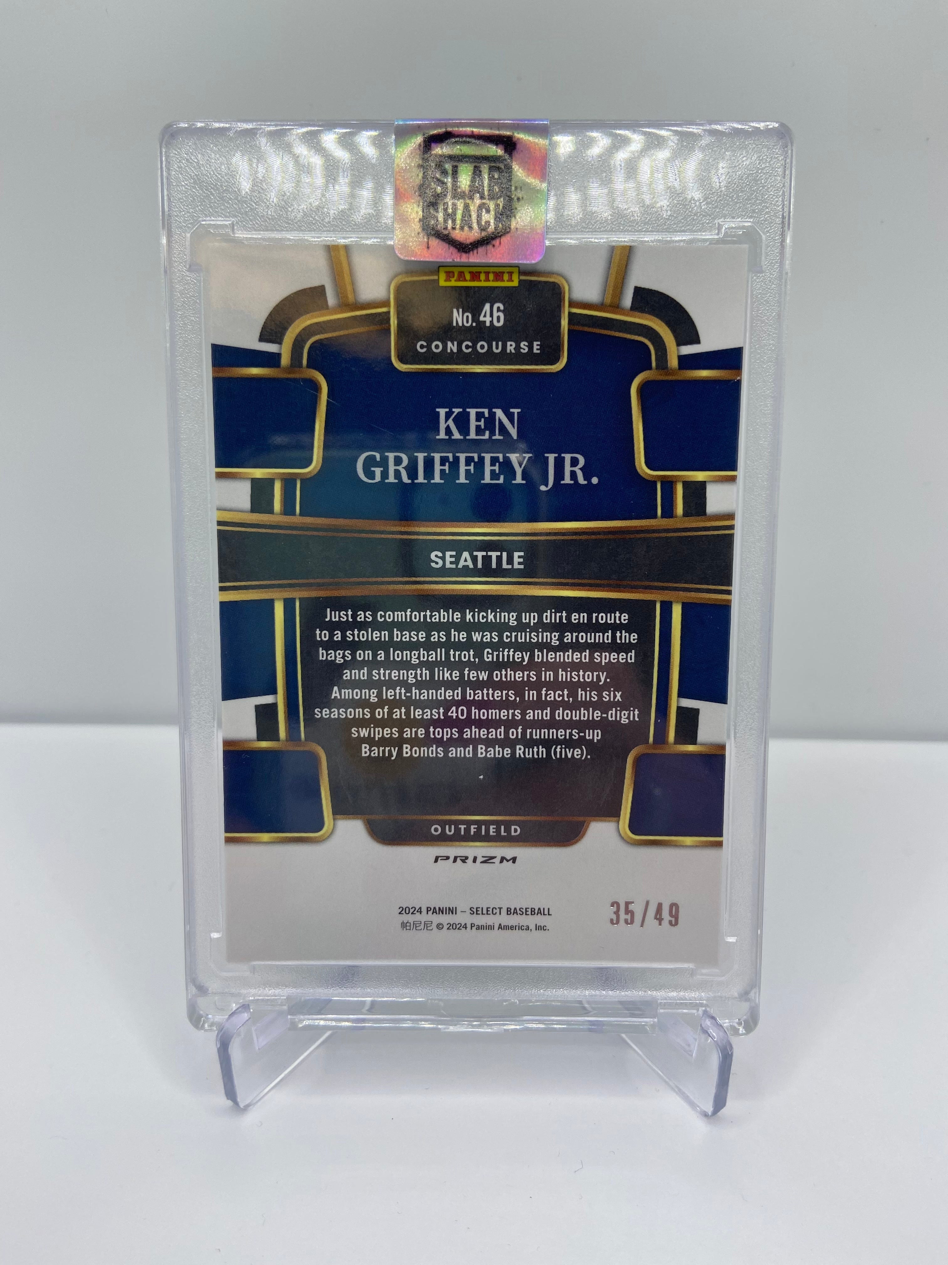 2025 PANINI SELECT KEN GRIFFEY JR. LIME NEON GREEN /49 CONCOURSE LEVEL