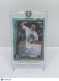 2025 TOPPS CHROME JACKSON JOBE AQUA WAVE REFRACTOR AUTO /199 RC ROOKIE