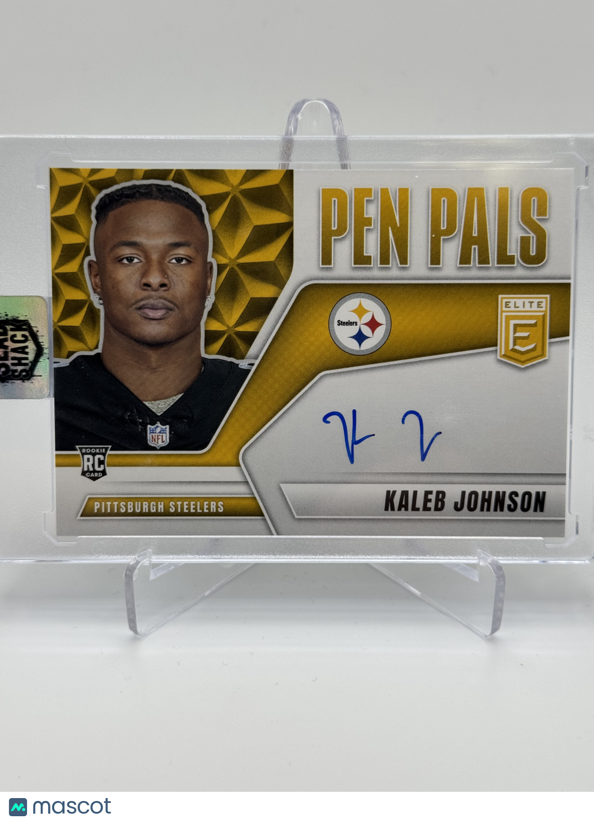 2025 DONRUSS ELITE KALEB JOHNSON PEN PALS BLUE INK AUTO ROOKIE RC