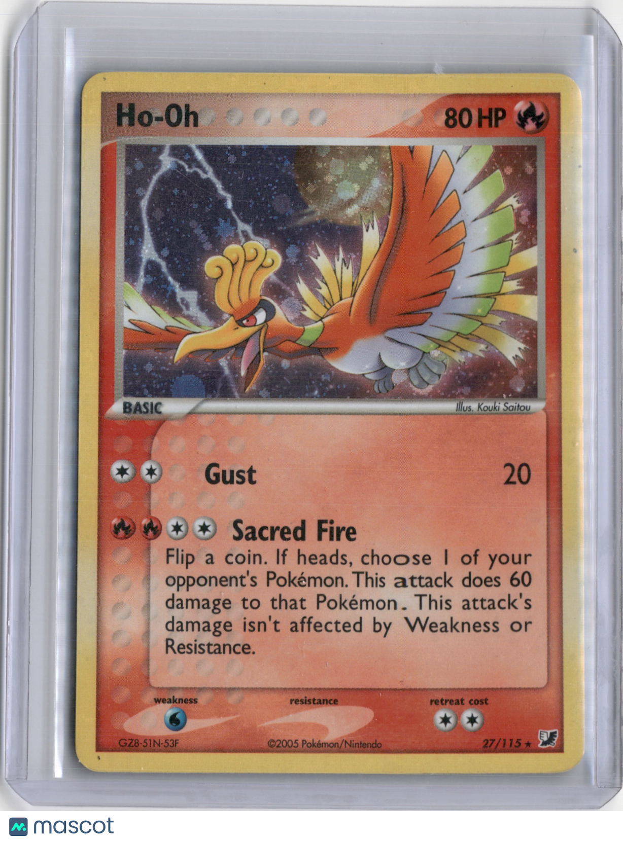 2005 UNSEEN FORCES HO-OH HOLO RARE #27/115