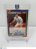 2025 TOPPS THOMAS SAGGESE 1990 AUTO ORANGE SILVER PACK REFRACTOR /25