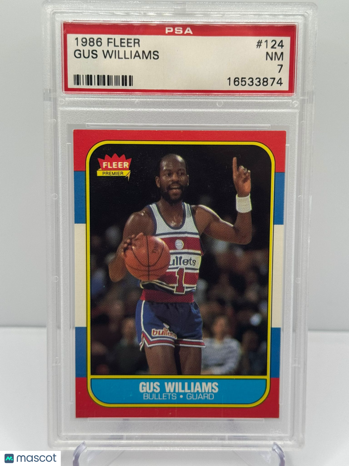1986 Fleer Gus Williams #124 PSA 7