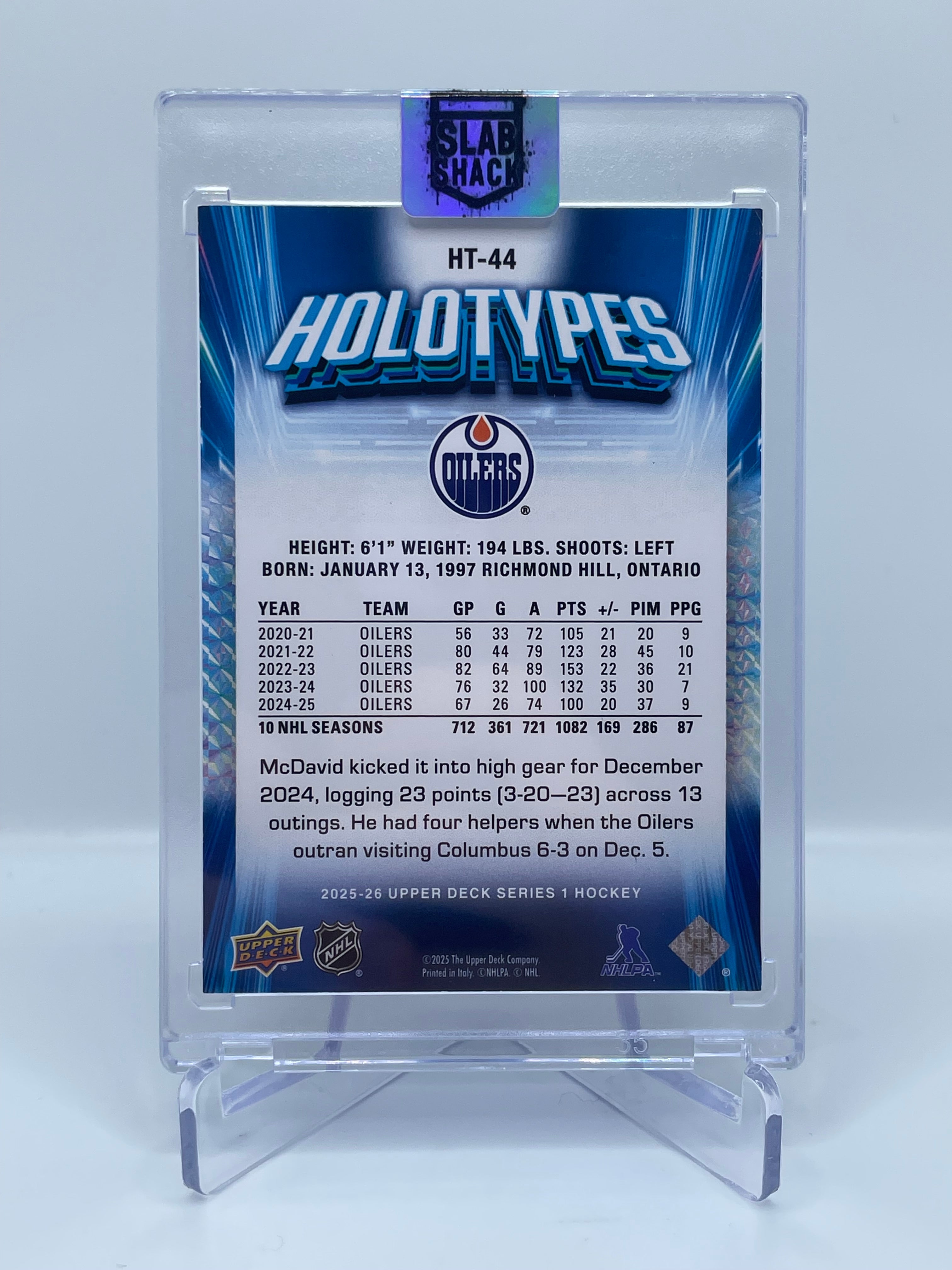 2025 UPPER DECK CONNOR MCDAVID HOLOTYPES SP