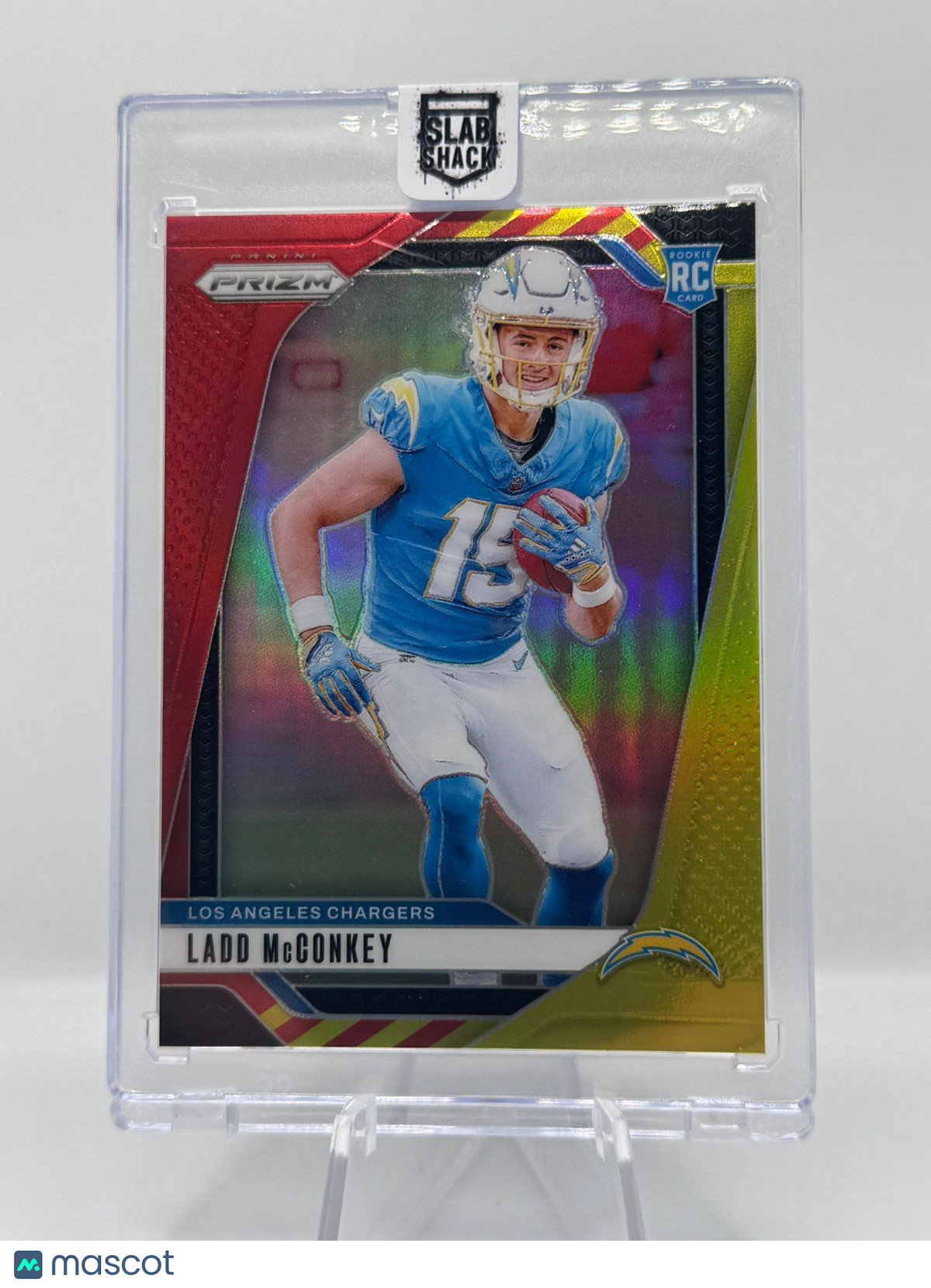 2024 Panini Prizm Ladd McConkey RC Rookie  Red & Yellow Prizm /44