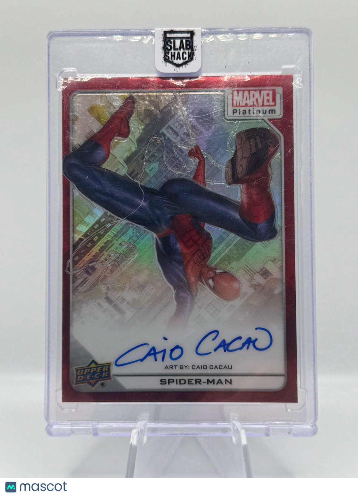 2023 Marvel Platinum Red Rainbow Artist Spider-Man Caio Cacau #61 Auto