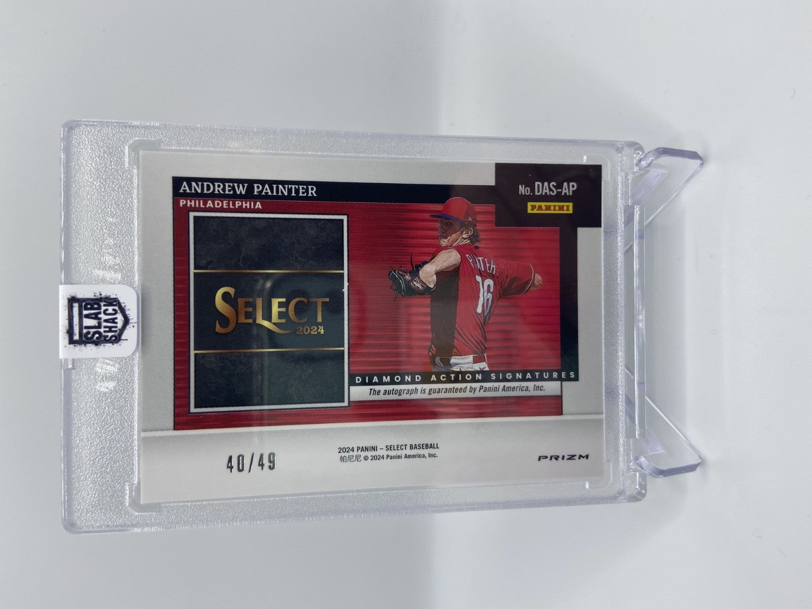 2024 PANINI SELECT ANDREW PAINTER DAS-AP DIAMOND ACTION BLUE PRIZM AUTO /49 RC