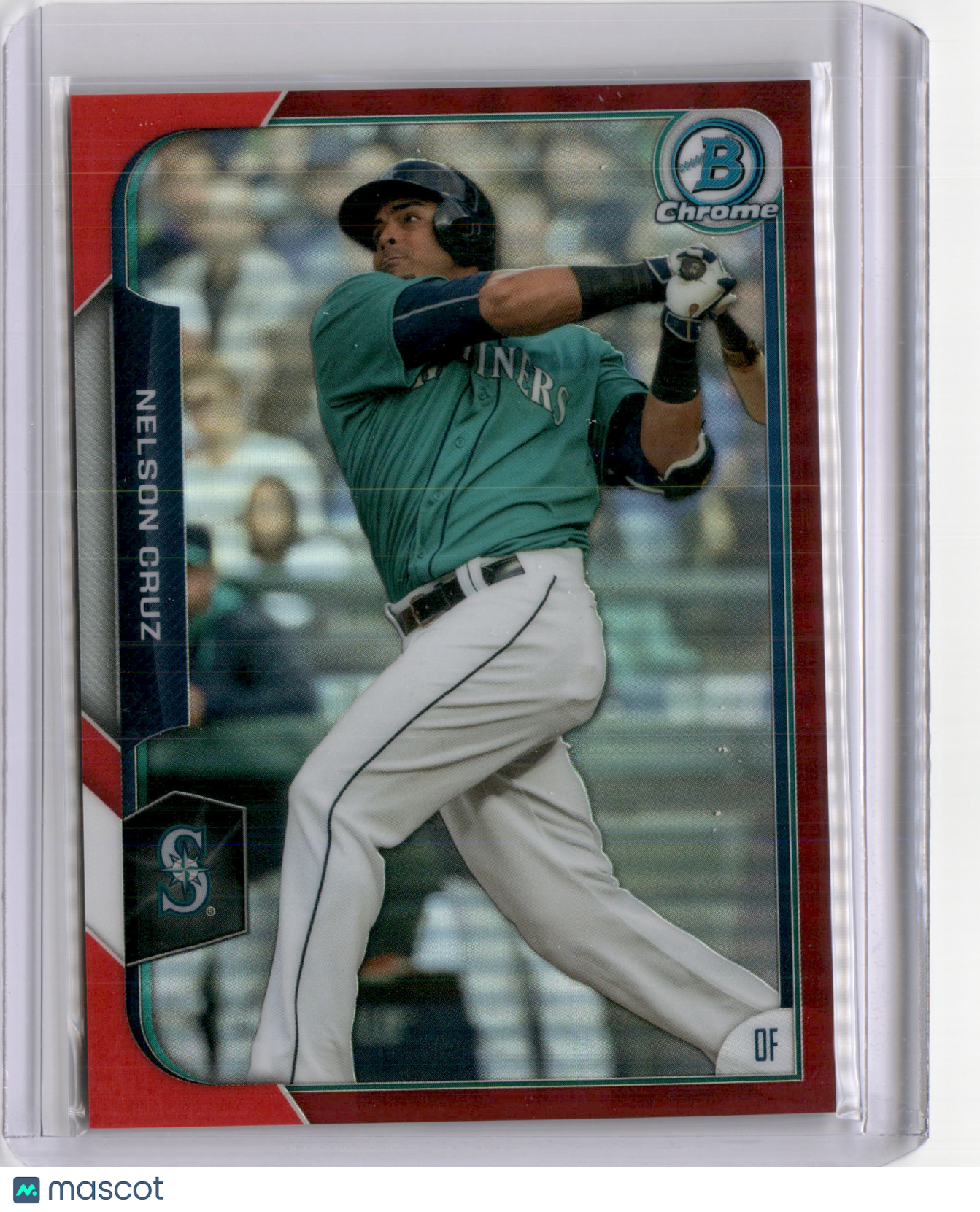 2015 BOWMAN CHROME NELSON CRUZ RED REFRACTOR /5