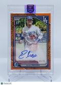 2024 BOWMAN CHROME ELIAS MEDINA 1ST BOWMAN ORANGE SHIMMER REFRACTOR AUTO /25