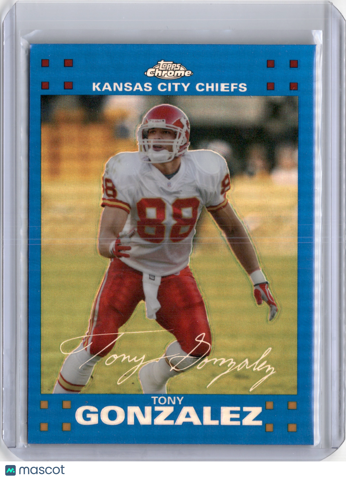 2007 Topps Chrome Tony Gonzalez Blue Refractor