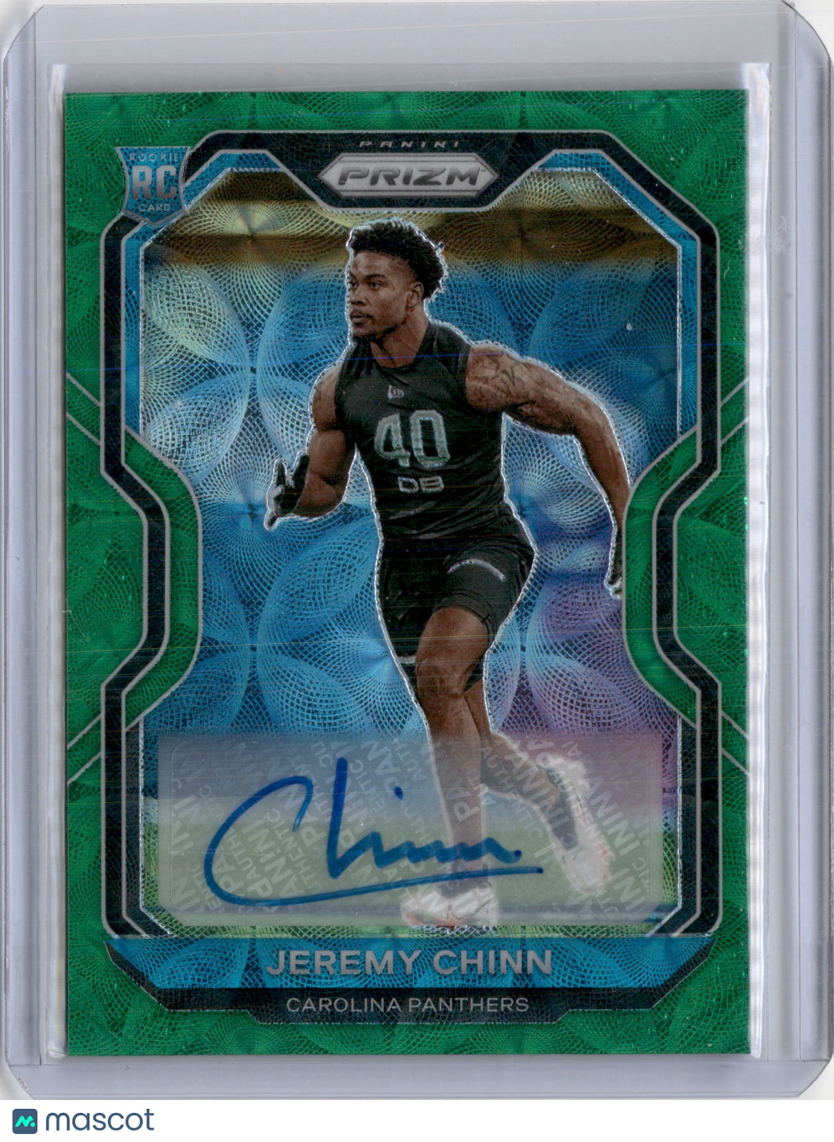 2020 PANINI PRIZM GREEN SCOPE ROOKIE AUTO RC /75