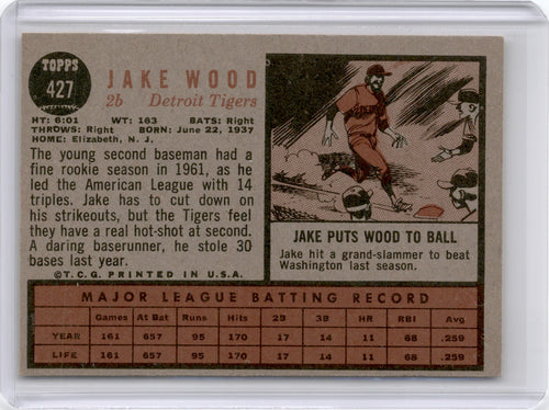 1962 JAKE WOOD TOPPS CHROME ALL STAR ROOKIE