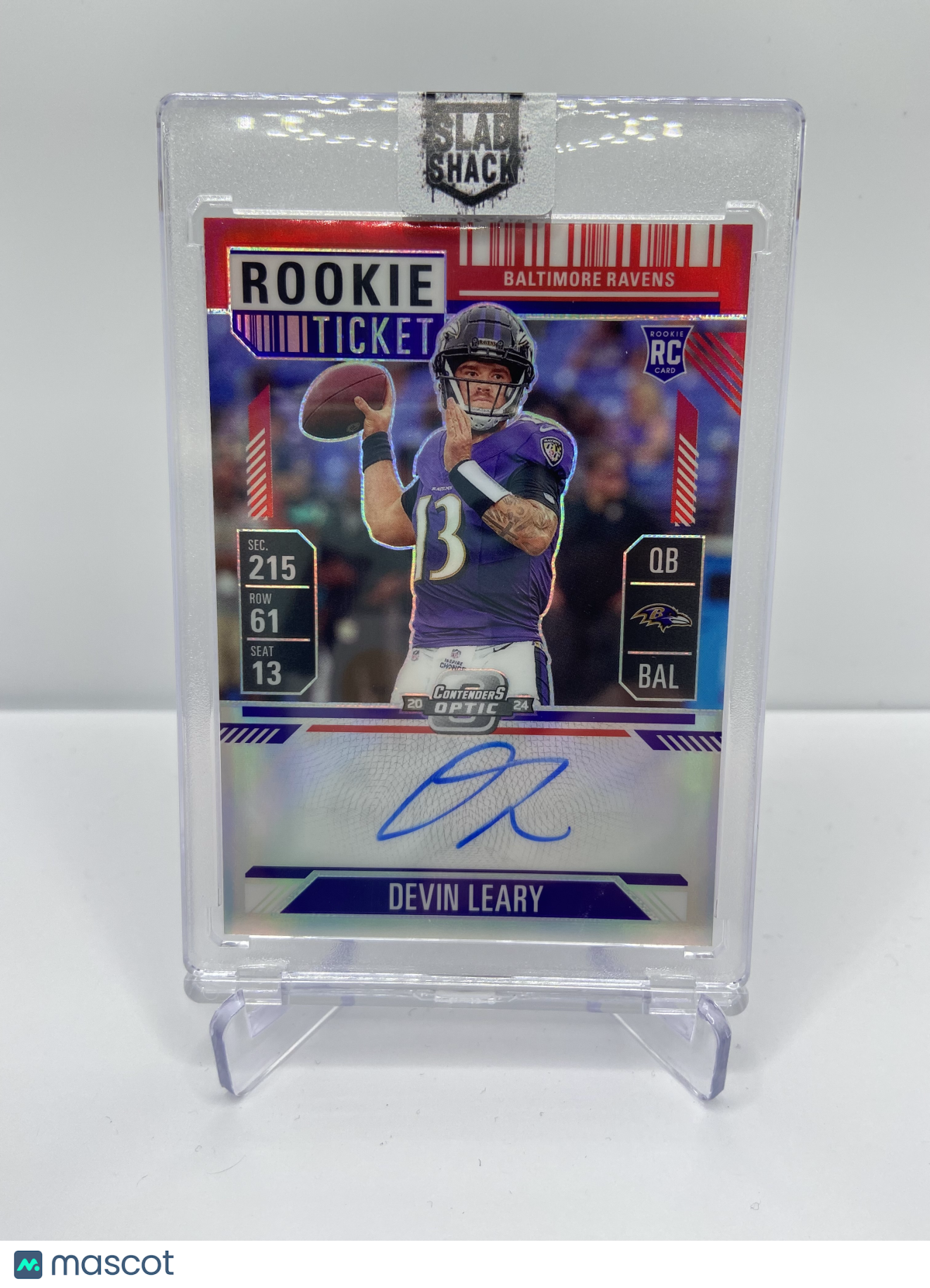 2024 CONTENDERS OPTIC DEVIN LEARY RED AUTO /175