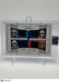 2019 NATIONAL TREASURES GRIER/STIDHAM/STICK/FINLEY NFL GEAR QUAD /99