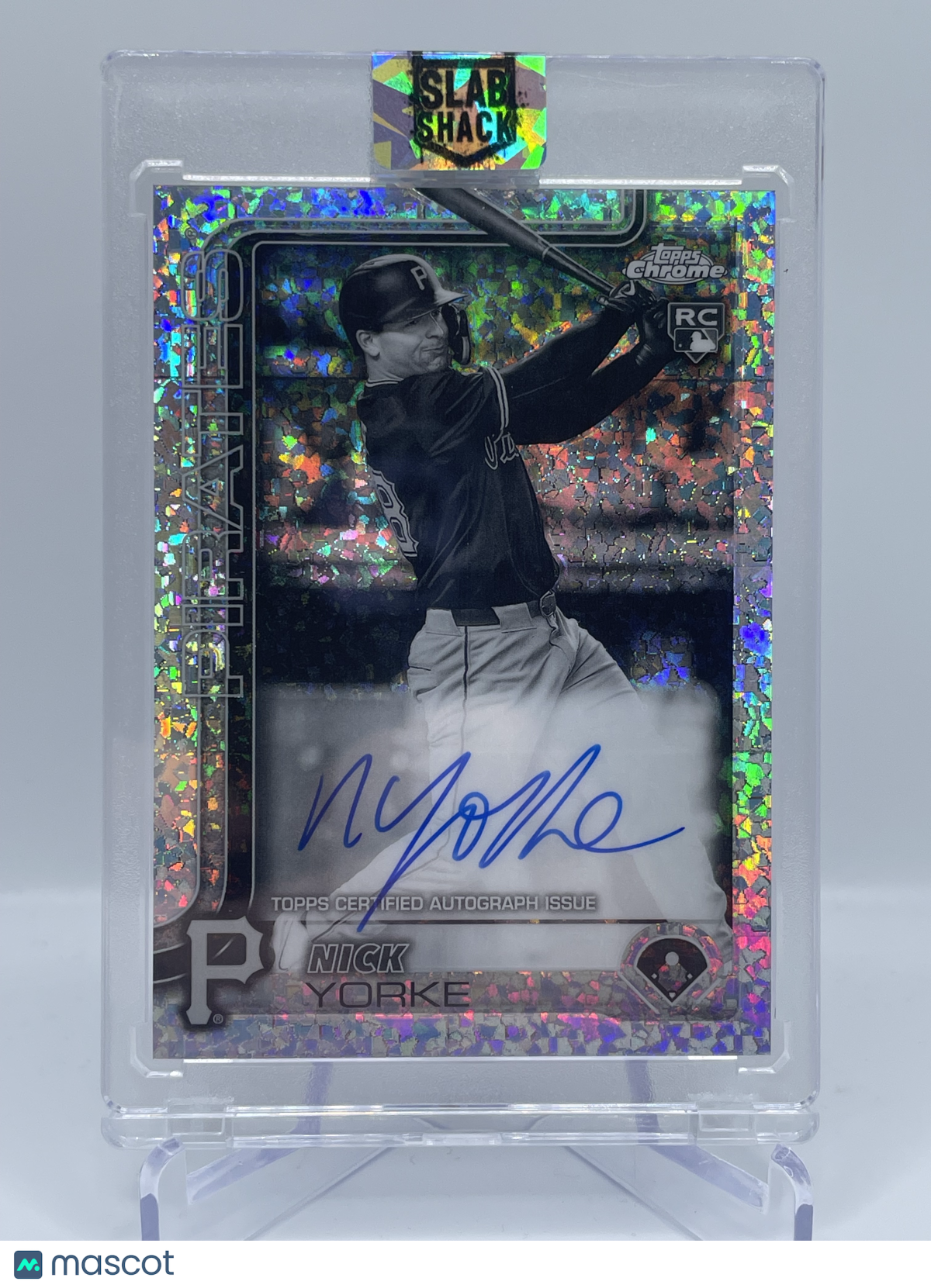 2025 TOPPS CHROME NICK YORKE BLACK WHITE MINI DIAMOND AUTO RC ROOKIE