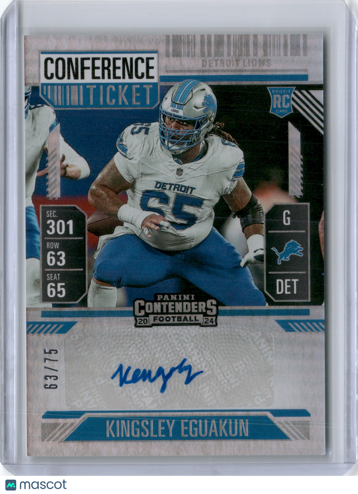 2024 KINGSLEY EGUAKUN CONTENDERS ROOKIE TICKET AUTO /75