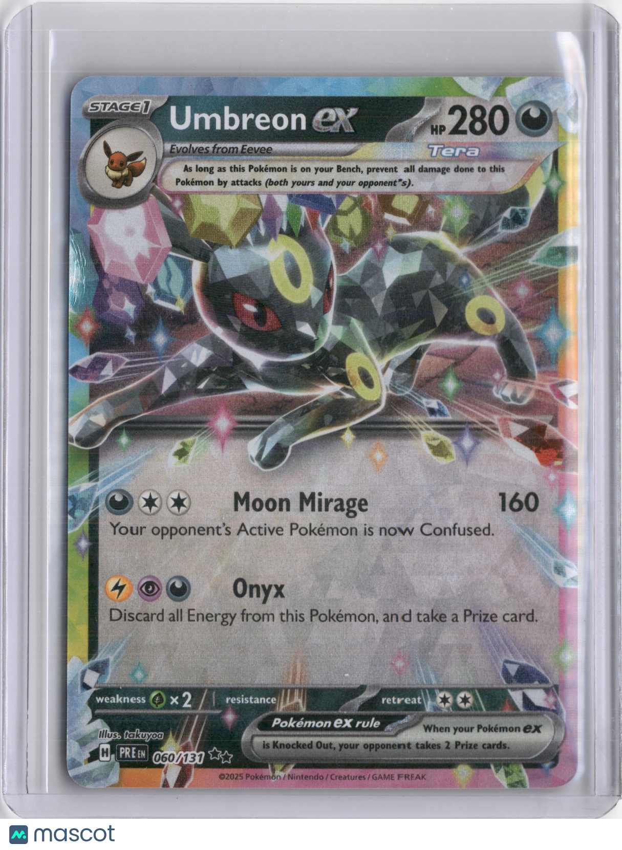 2025 PRISMATIC EVOLUTIONS UMBREON EX DOUBLE RARE #060/131