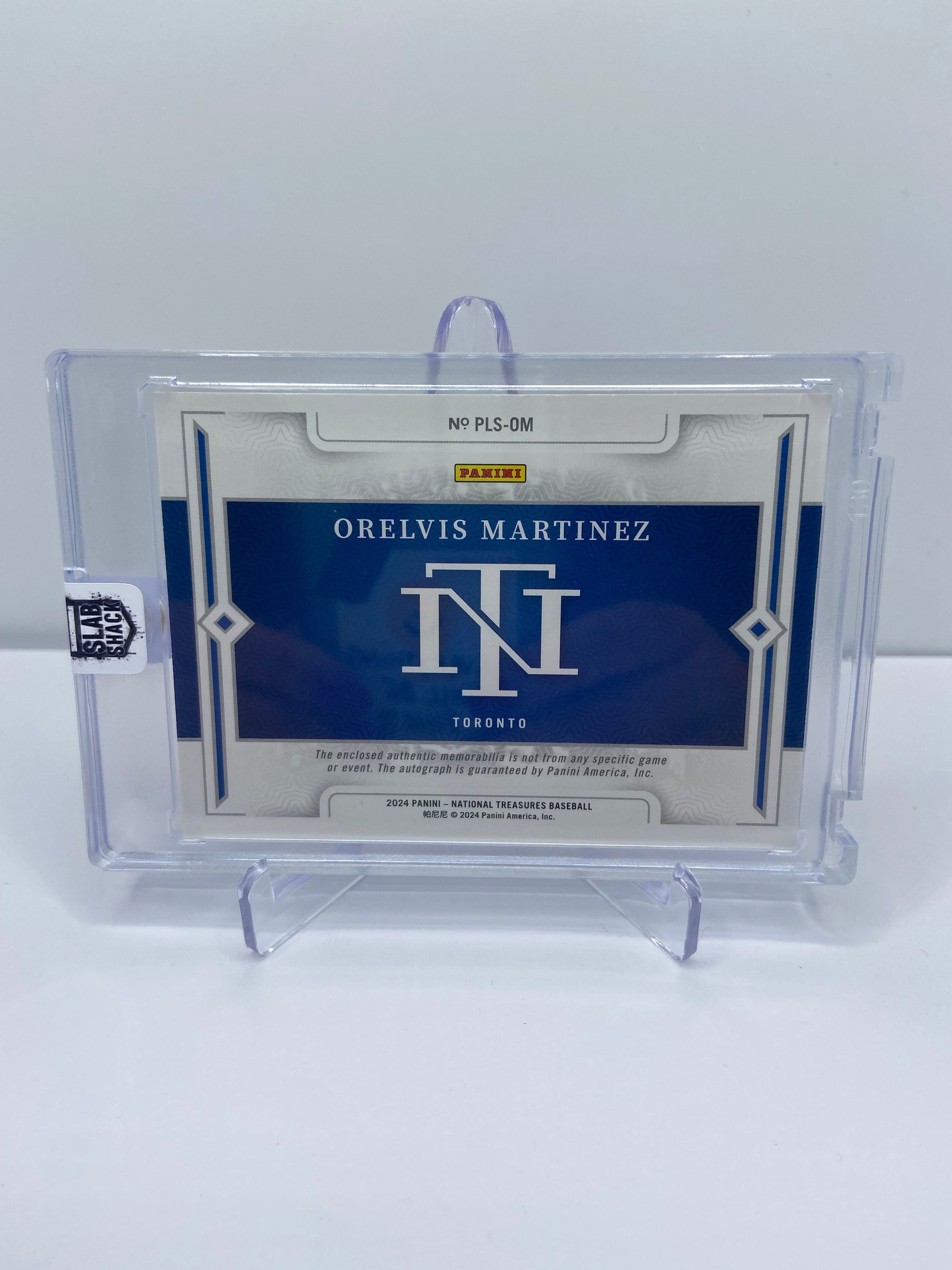 2024 PANINI NATIONAL TREASURES ORELVIS MARTINEZ PROSPECT LUMBER SIG. /49 RC AUTO