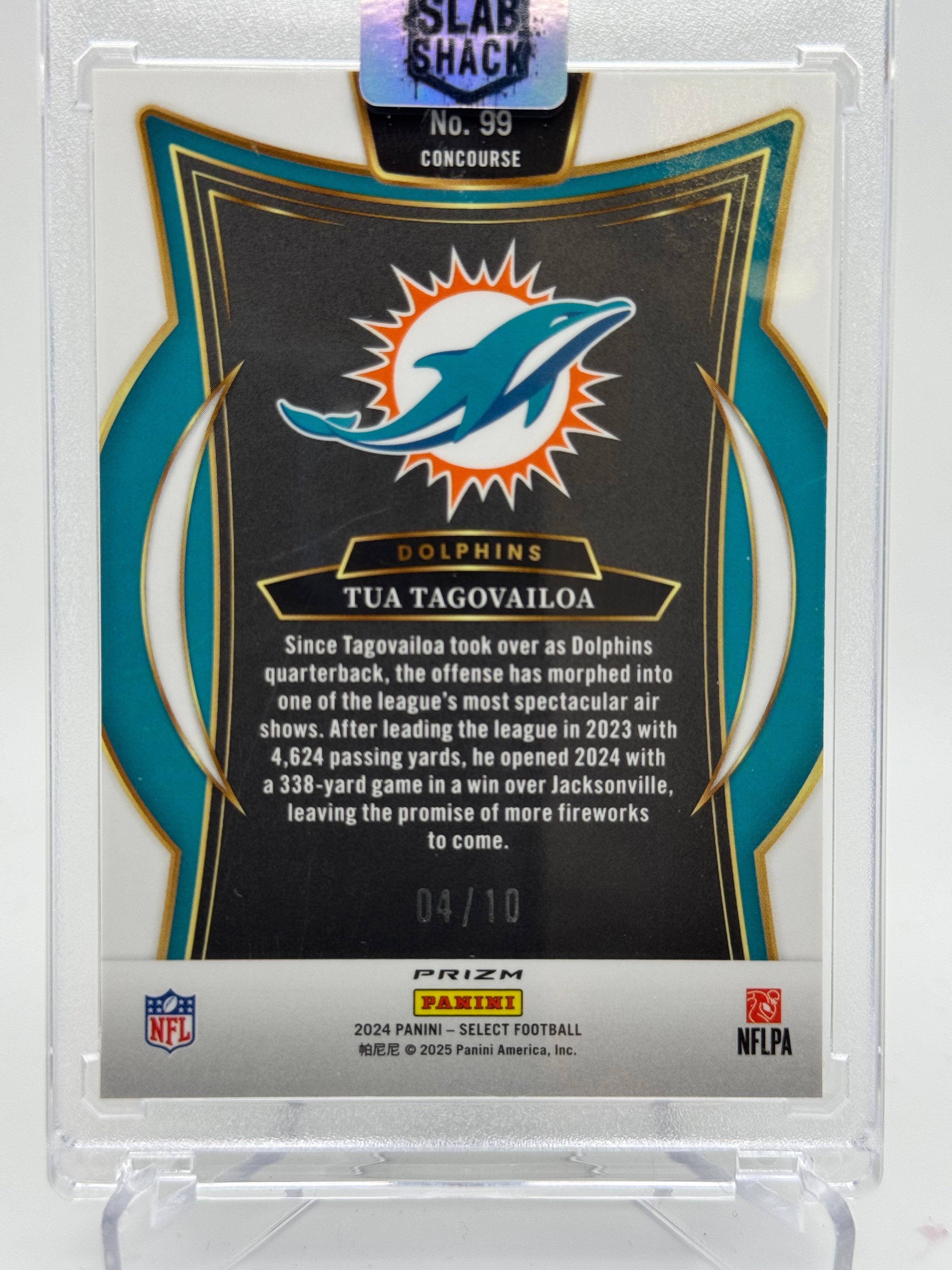 2024 PANINI SELECT TUA TAGOVAILOA CONCOURSE LEVEL GOLD /10