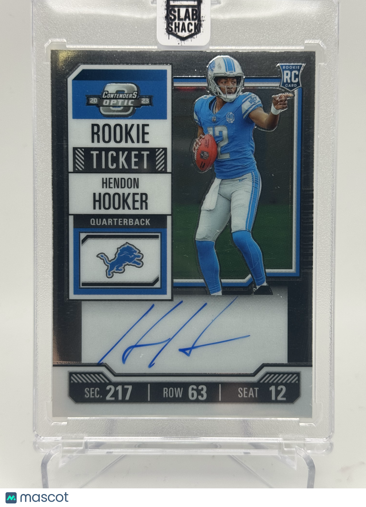 2023 CONTENDERS OPTIC HENDON HOOKER ROOKIE TICKET SILVER AUTO RC