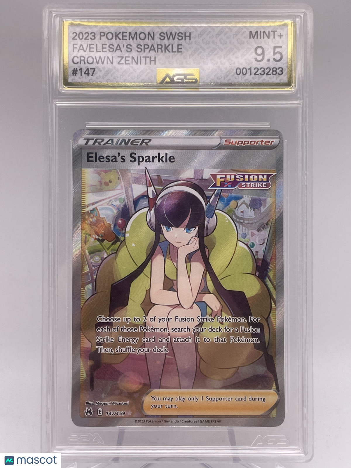 2023 Pokémon TCG ELESA'S SPARKLE #147/159 AGS 9.5