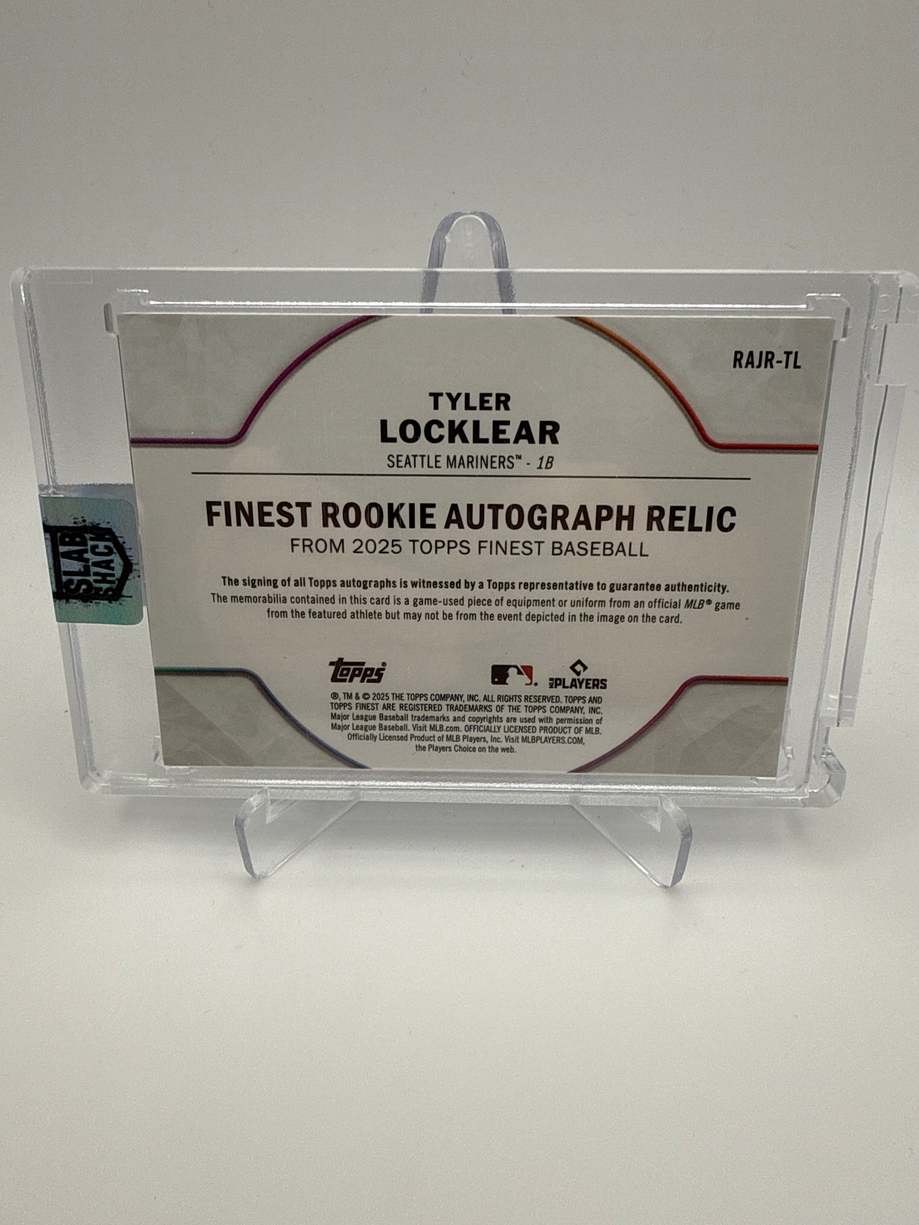 2025 TOPPS FINEST TYLER LOCKLEAR PATCH AUTO /299 RC