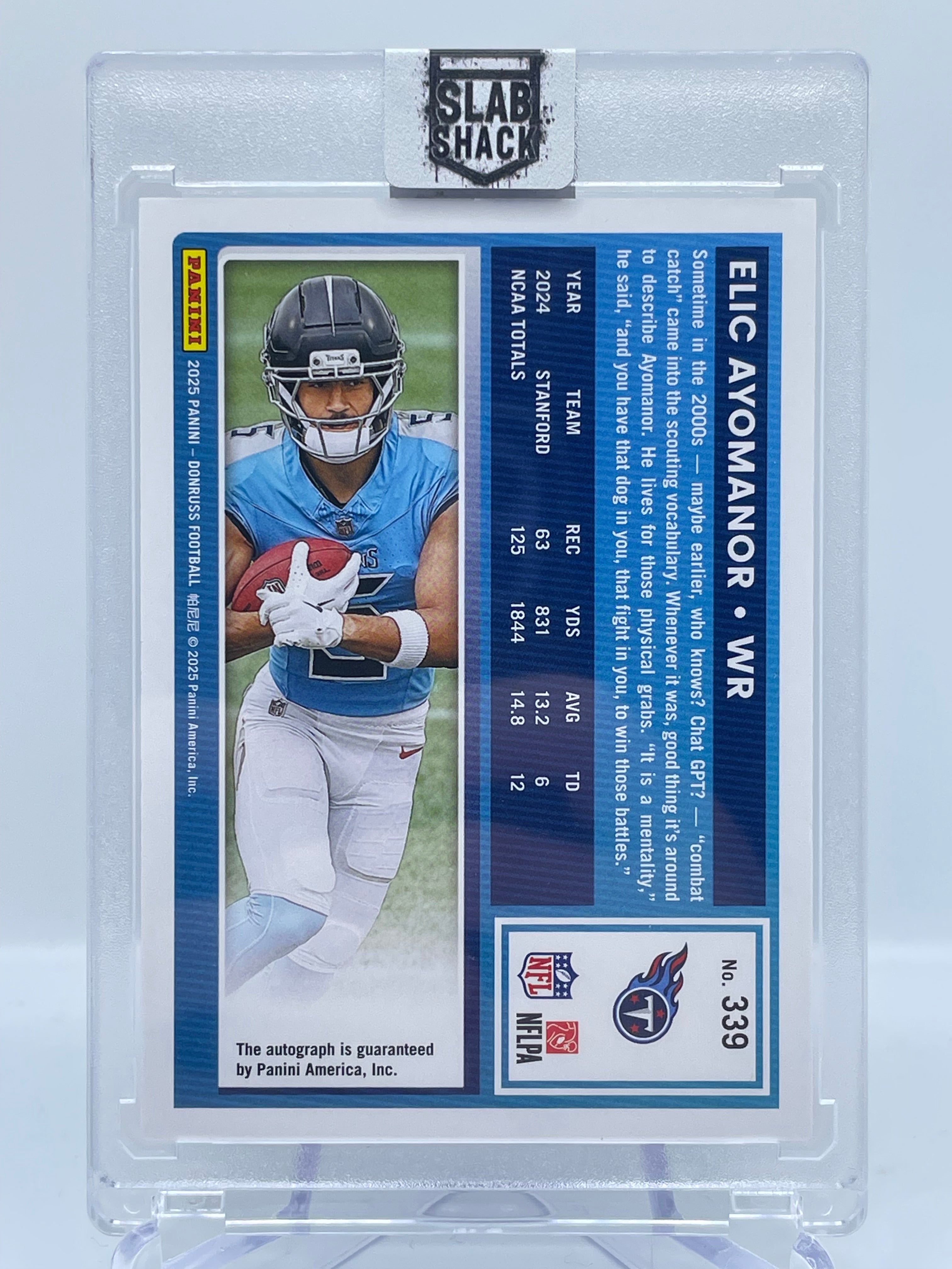 2025 DONRUSS ELIC AYOMANOR ROOKIE AUTO RC /199