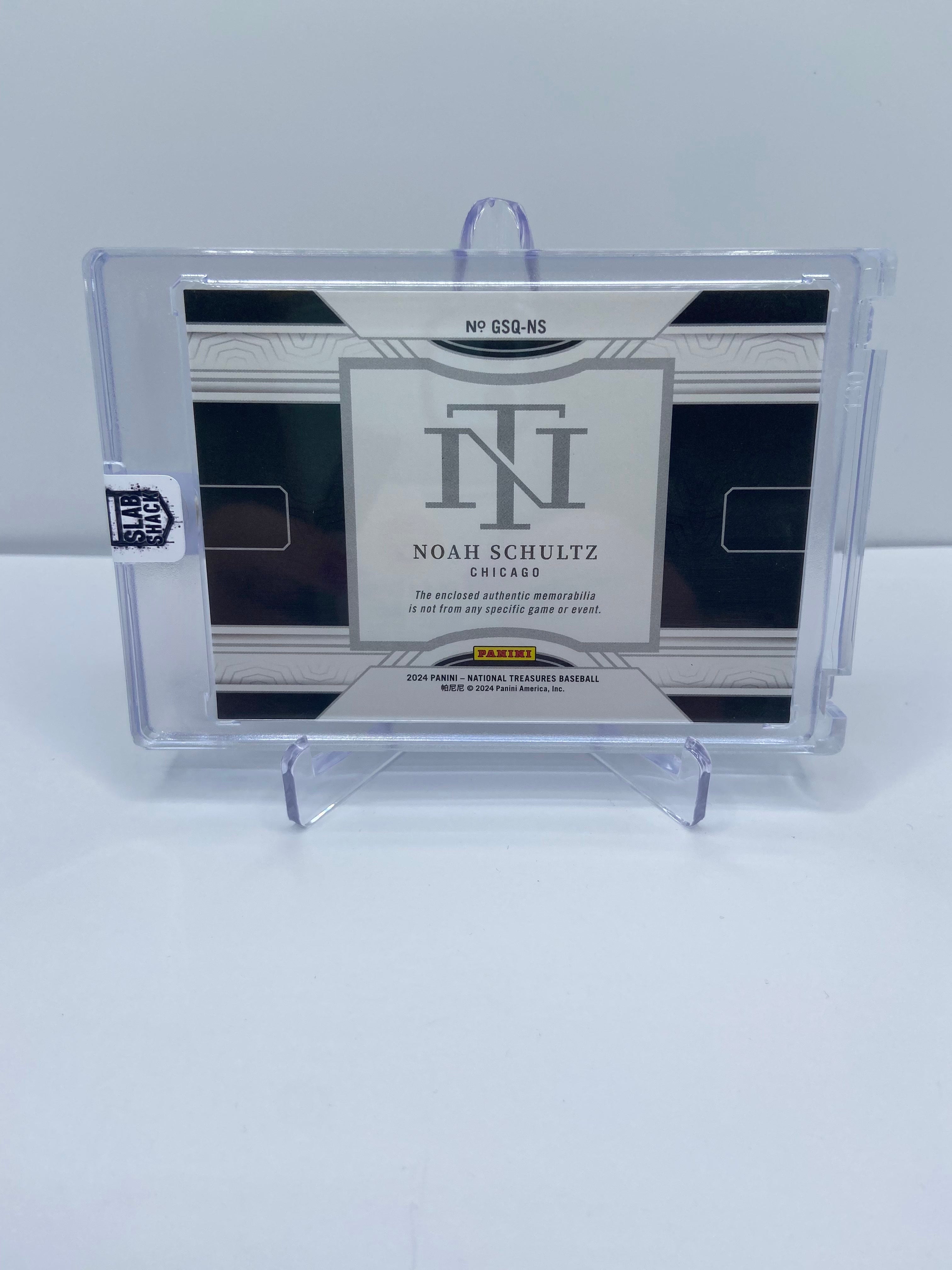 2024 PANINI NATIONAL TREASURES NOAH SCHULTZ GAME GEAR SWATCHES QUAD /99 RC