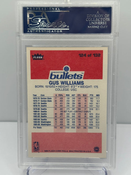 1986 Fleer Gus Williams #124 PSA 7