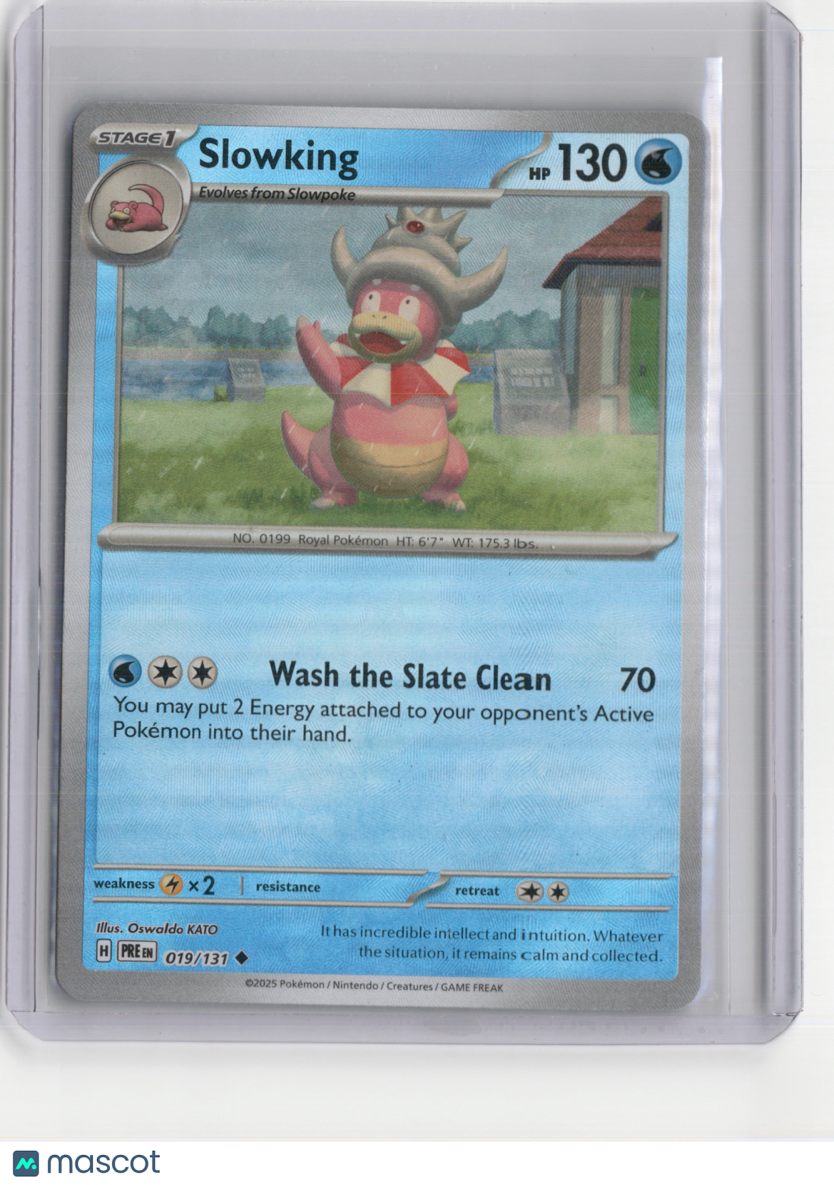 2025 PRISMATIC EVOLUTIONS SLOWKING MASTERBALL REVERSE HOLO #019/131