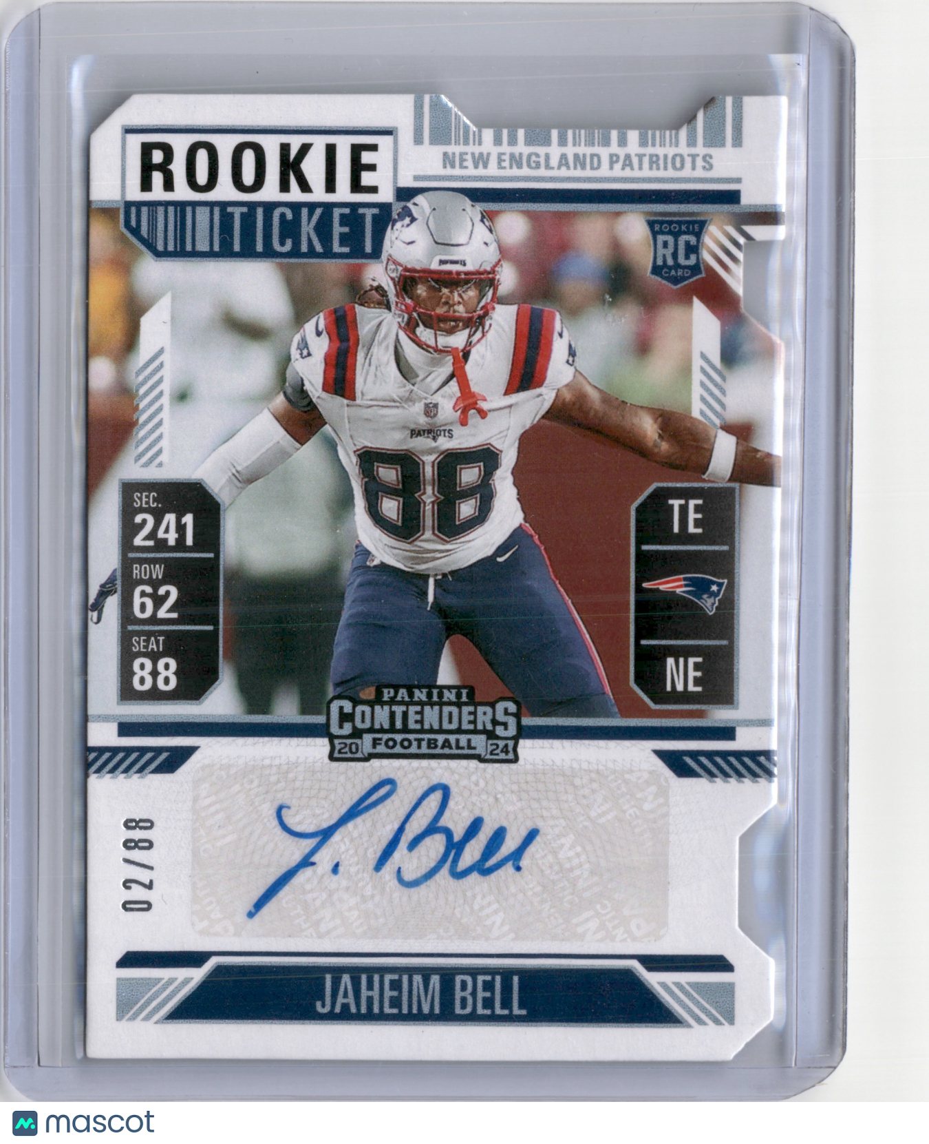 2024 CONTENDERS JAHEIM BELL ROOKIE TICKET AUTO DIE CUT RC /88