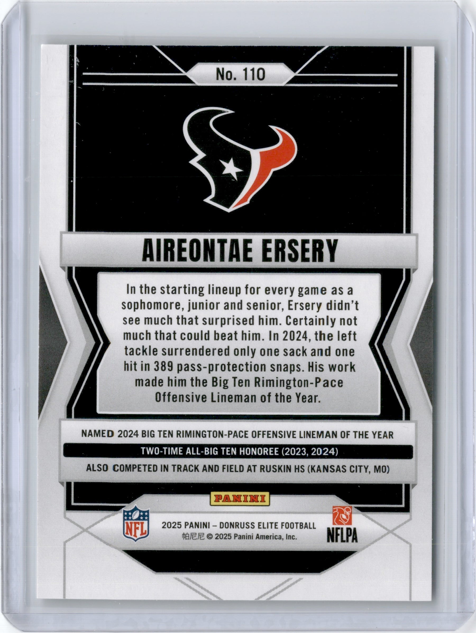 2025 DONRUSS ELITE AIREONTAE ERSERY ROOKIE FOIL RC /997