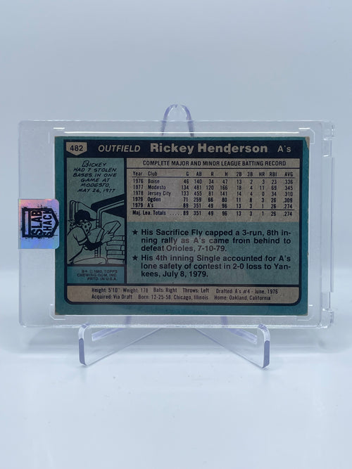 1980 TOPPS RICKEY HENDERSON ROOKIE BASE RC
