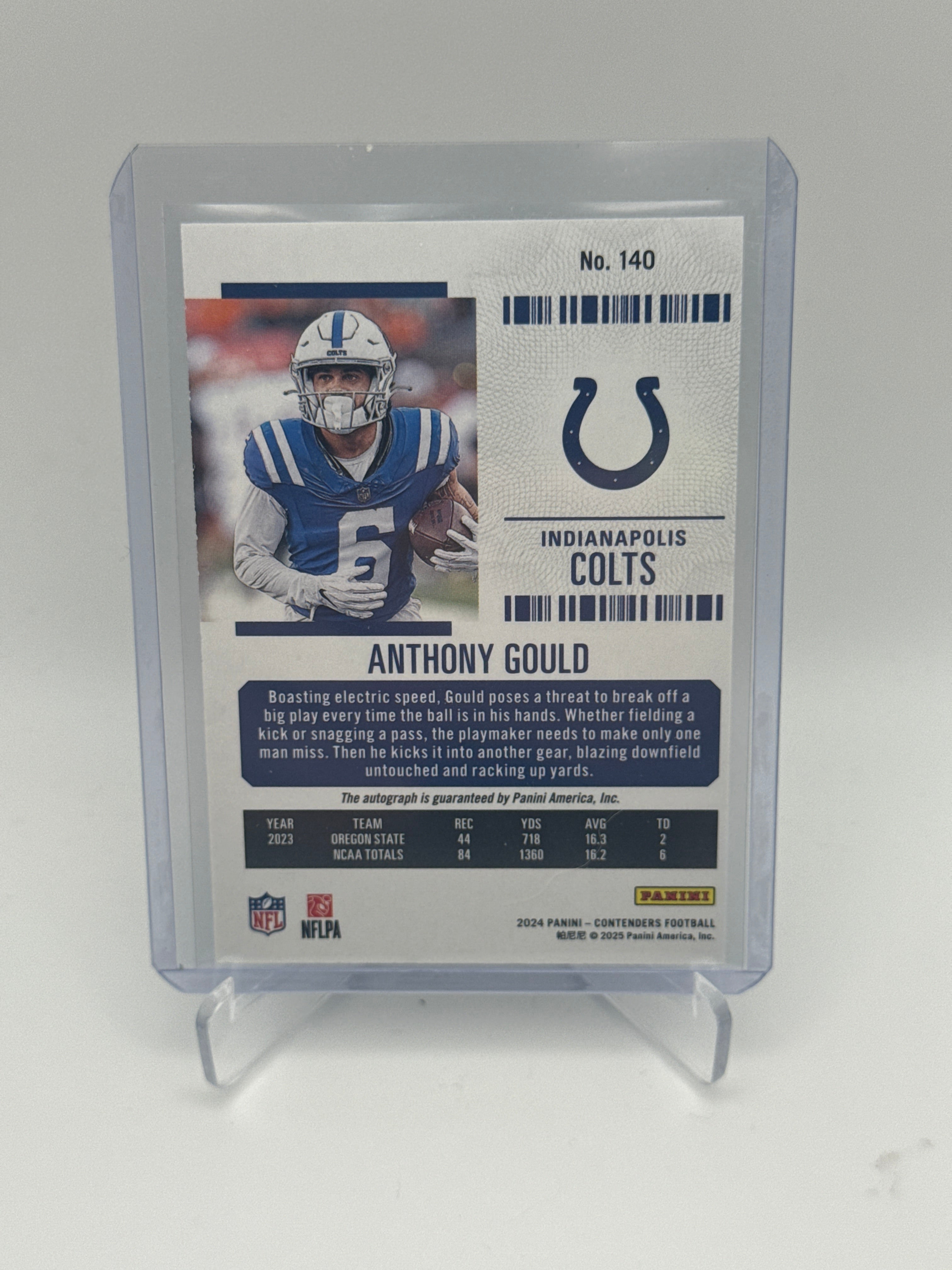 2024 CONTENDERS ANTHONY GOULD DIVISIONAL TICKET ROOKIE AUTO RC /99