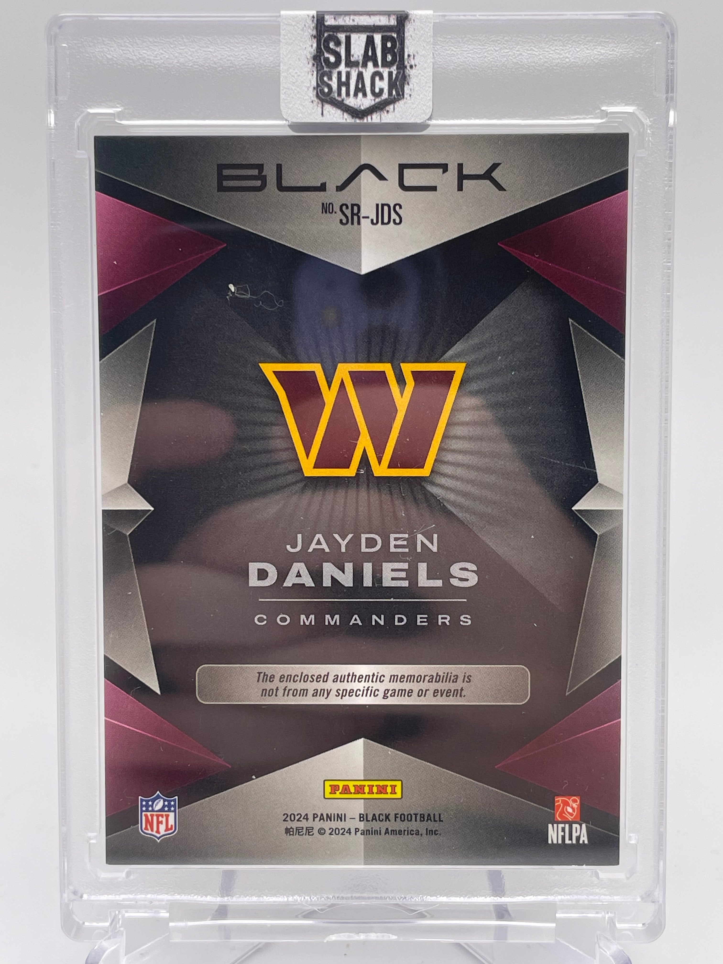2024 PANINI BLACK JAYDEN DANIELS SIZEABLE MEMORABILIA PATCH /150 1ST ON PRINT RC